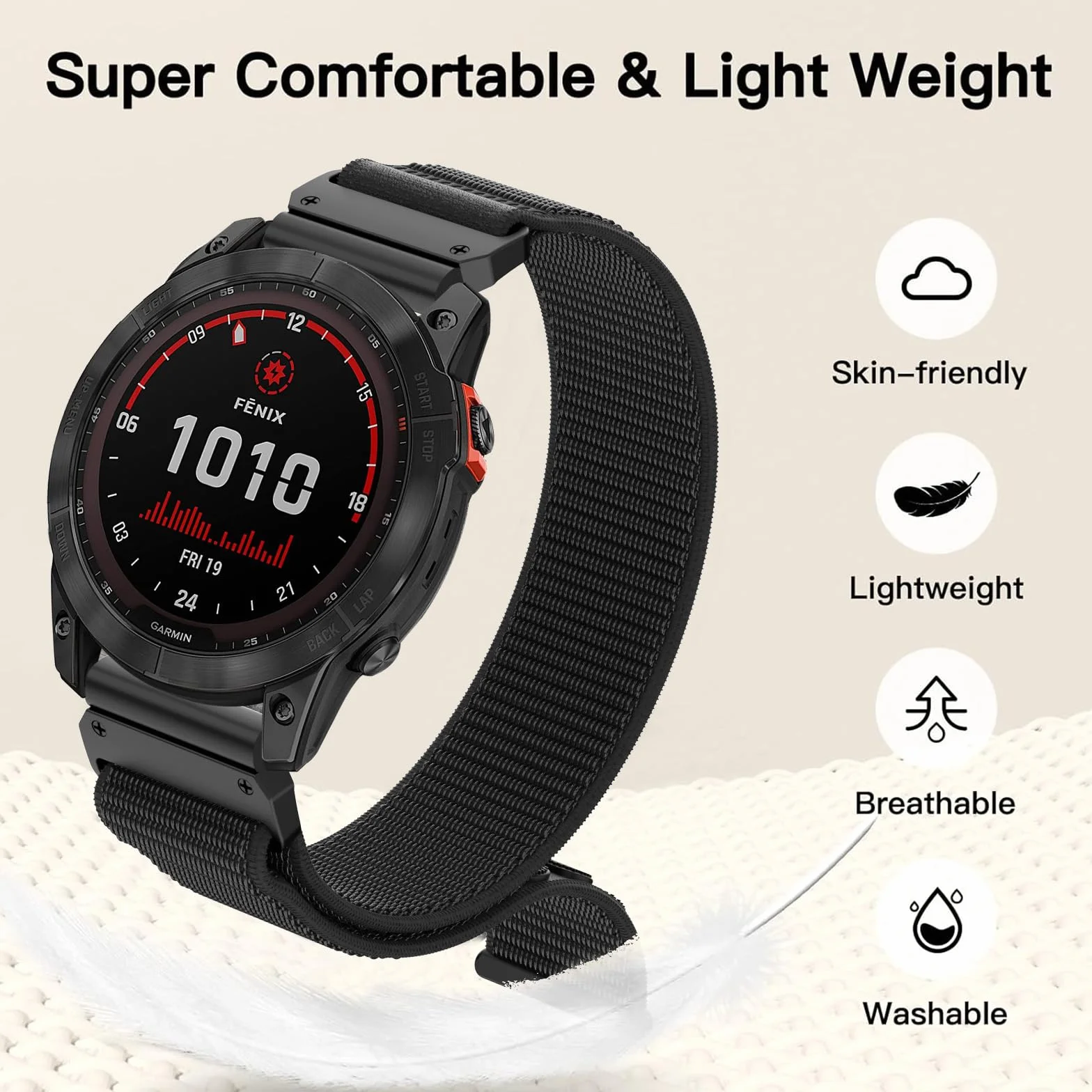 Pasek do zegarka Garmin Fenix 7 Quick Fit 22 mm nylonowy zamienny