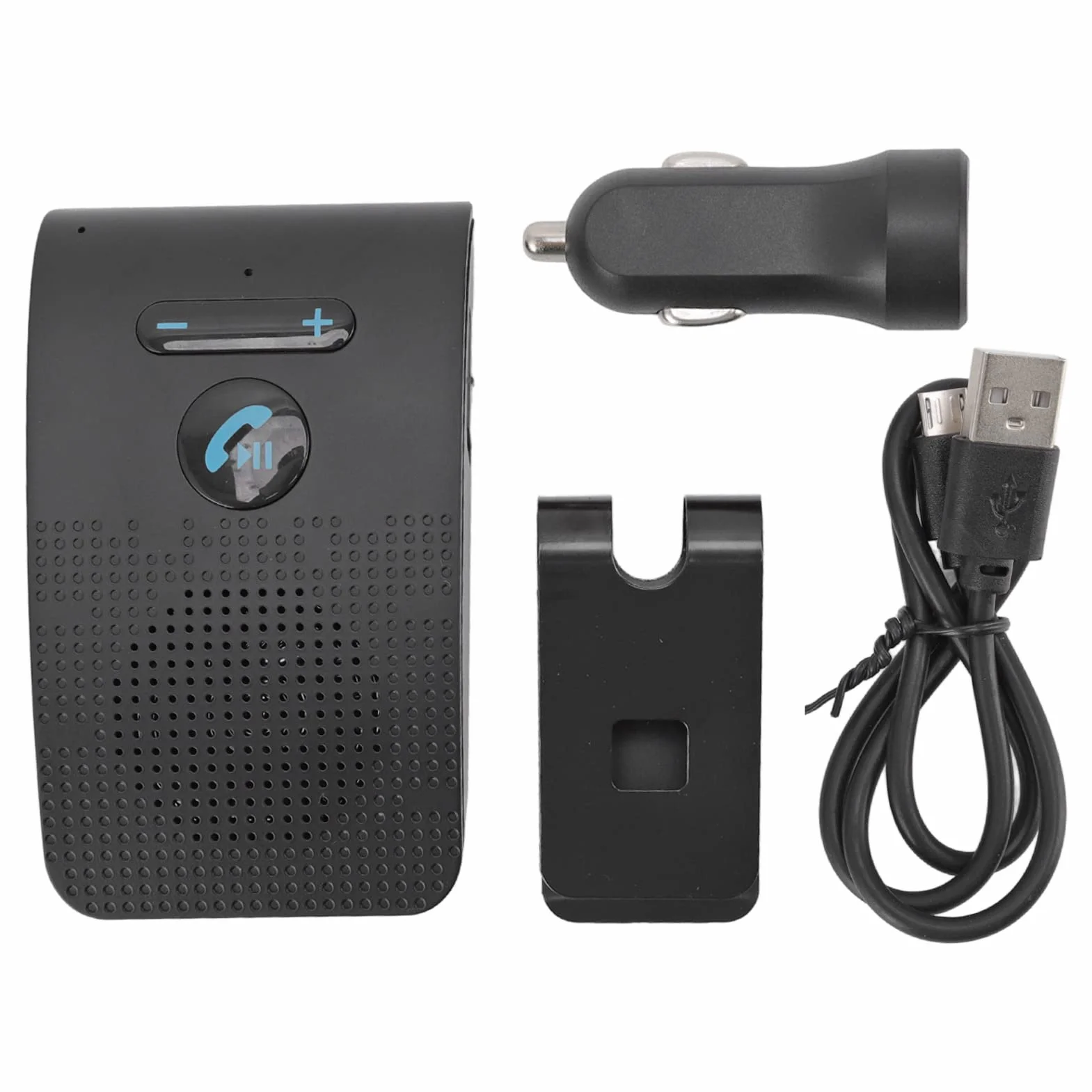 Samochodowy Zestaw Głośnomówiący, Bezprzewodowy Adapter Odbiornika Osłony Przeciwsłonecznej Bluetooth do Samochodu, Głośnik MP3, z Klipsem z Tyłu