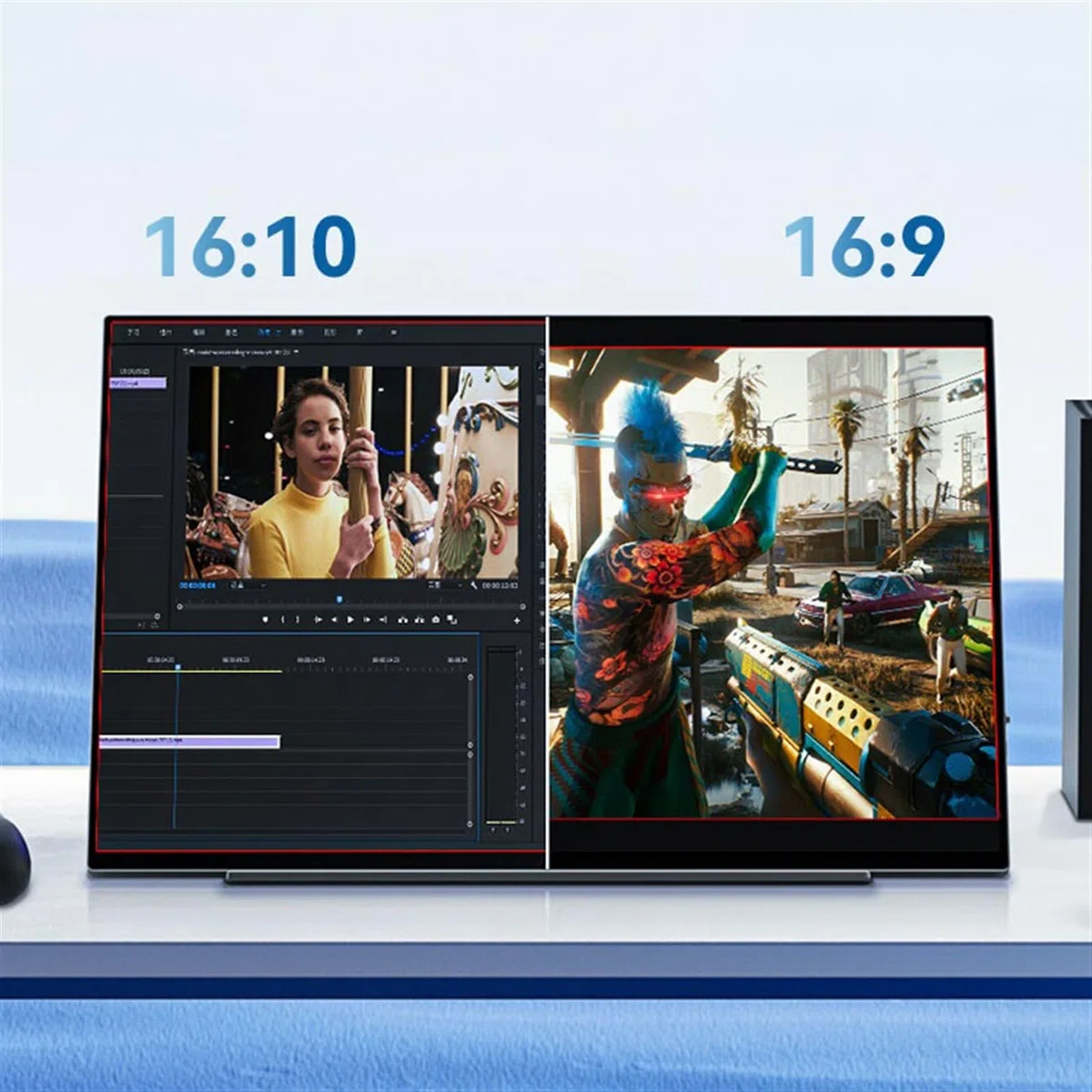 Monitor do biura domowego 16-calowy ekran zewnętrzny IPS 2K 144 Hz Wielofunkcyjny dotykowy Gaming Office Rozszerzenie Sub Screen Przenośny monitor