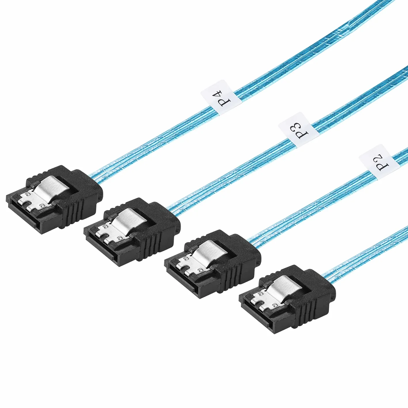Twozoh Slim Line Mini SAS 4.0 SFF-8654 4i 38-pinowy host do 4 SATA 7-pinowy dysk twardy Fanout kabel raaid 0,5M