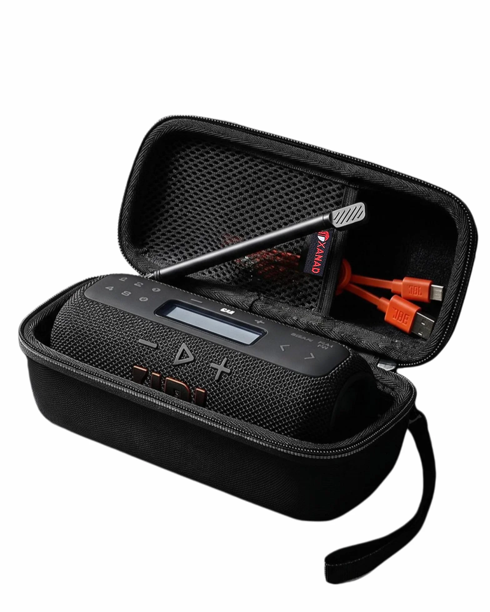 XANAD Twarde etui podróżne do JBL Tuner 2/3, Flip Essential 2/3, Flip 7/6 Bluetooth Speaker - Wodoodporny przenośny pokrowiec ochronny (czarny)