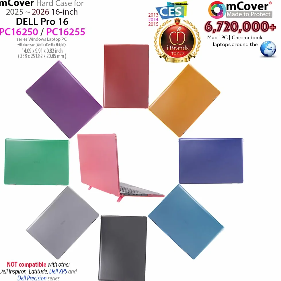 mCover Etui do Dell Pro 16 PC16250 / PC16255 Series Laptop 40.6 cm przezroczyste
