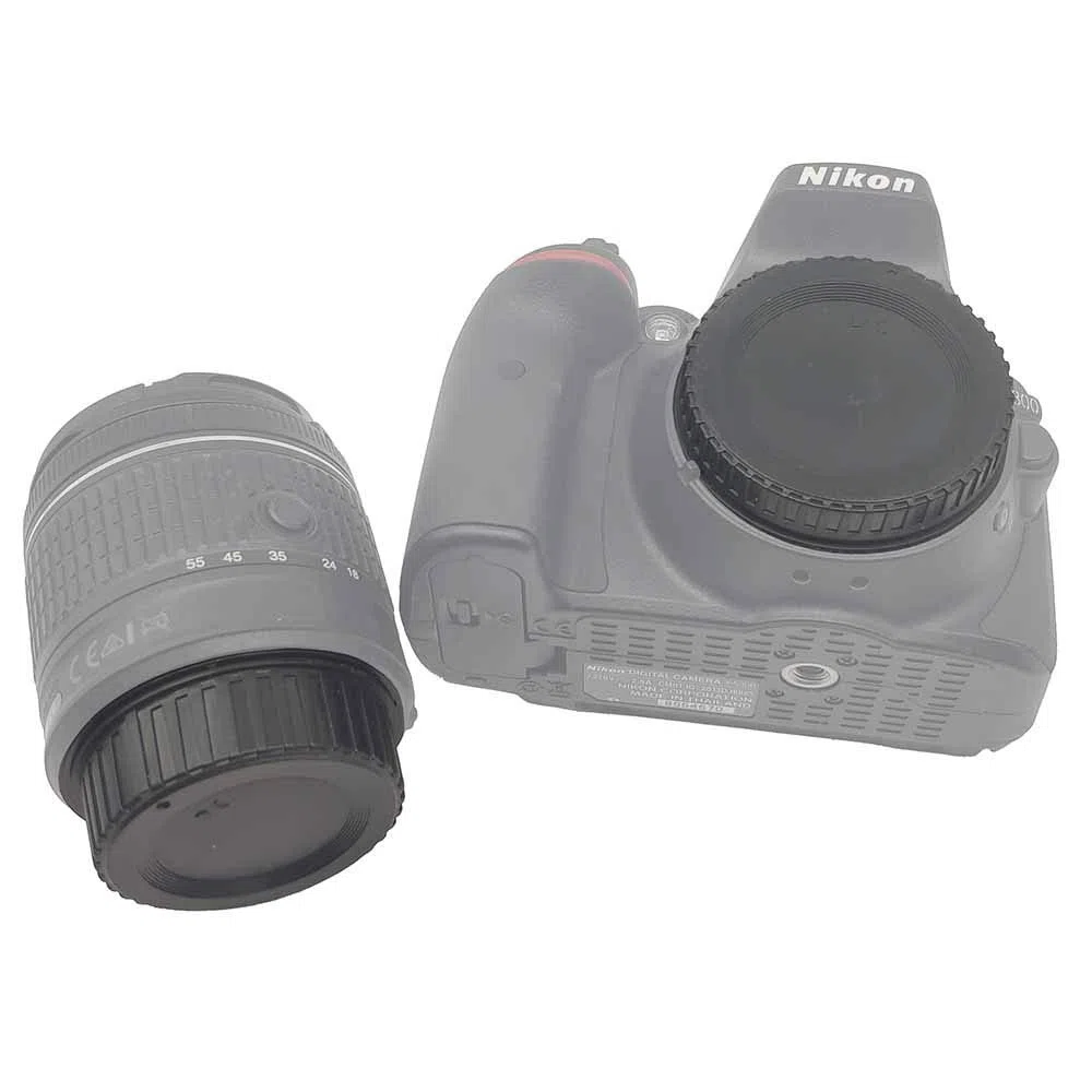Przednia pokrywa korpusu i tylna osłona obiektywu do Nikon D7500 D7200 D7100 D7000 D5600 D5300 D5200 D5100 D3500 D3400 D3300 D3200 D3100 D850 D88 10 D8 00 D750 D600 D90 D80 Więcej Nikon F Mount DSLR i