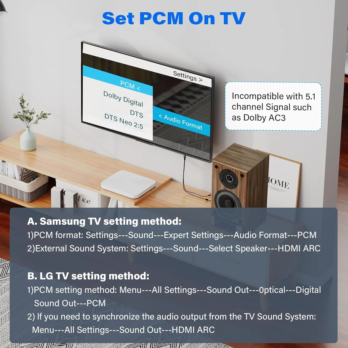 1 m jednokierunkowy kabel konwertera ekstraktora audio HDMI ARC/eARC na 3,5 mm AUX Stereo, zasilany przez USB, 192 kHz PCM do wzmacniacza systemu kina domowego TV/starych głośników – Plug