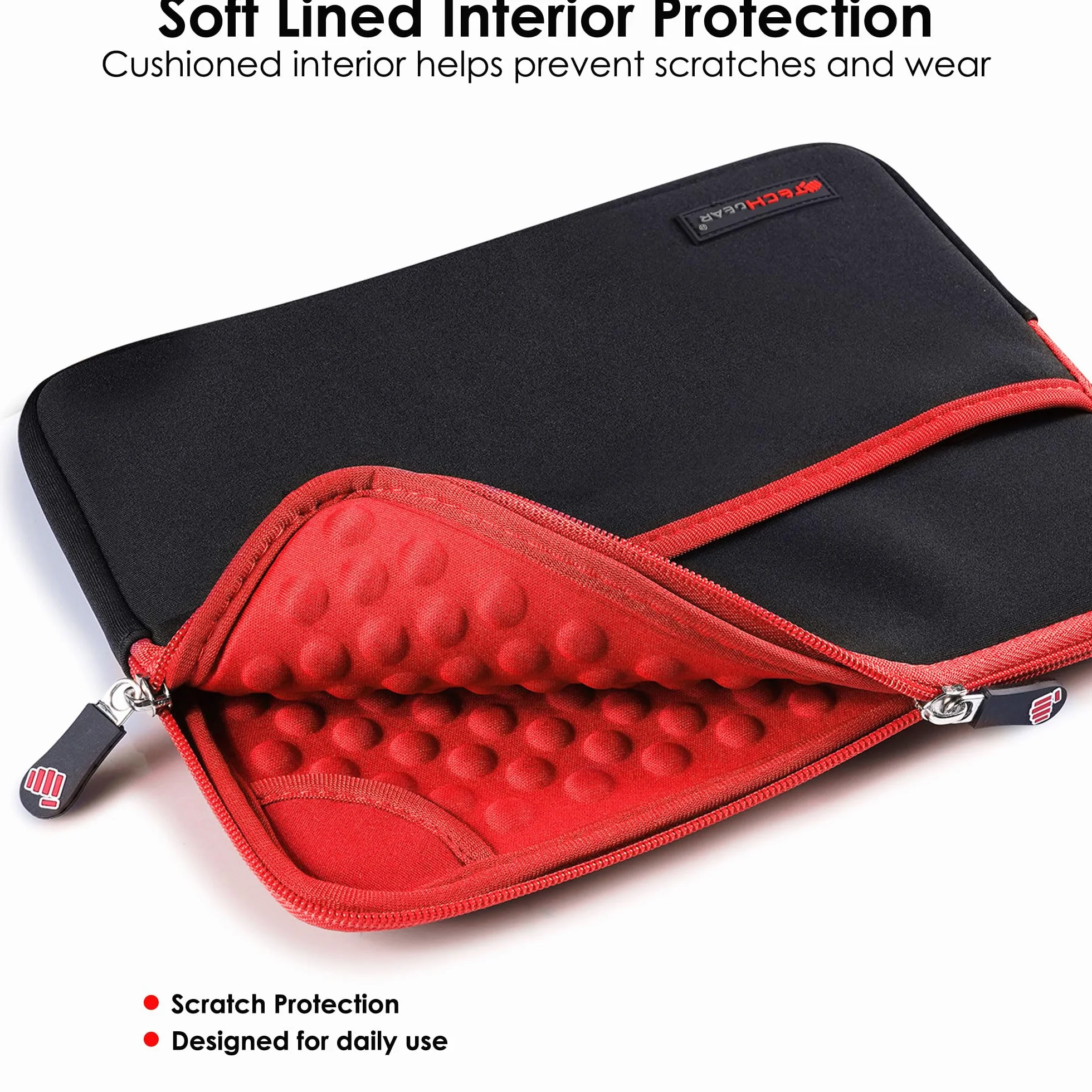 TECHGEAR Pro 10 etui etui, etui z neoprenu, odporne na wstrząsy bąbelkowe etui kompatybilne z iPadem 10.2, 9.7, Air 4, Samsung Tab A7, A8 10.5, 10.1 10.4, S8, Surface Go 3