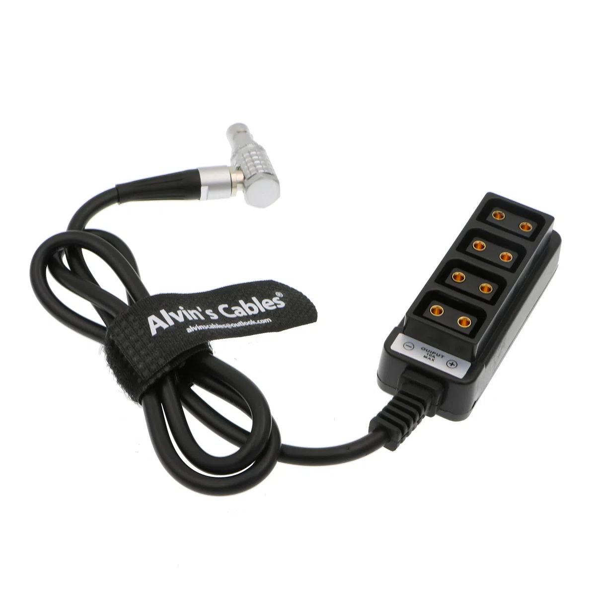 Alvin's Cables 2-pinowy kątowy do 4 D-Tap Splitter kabel do RED DSMC2 Jetpack RTmotion Sidekick