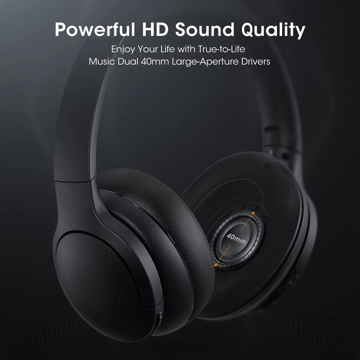 DOQAUS [Ulepszony] Słuchawki Bezprzewodowe Bluetooth V5.3, czas Odtwarzania 90 Godziny Słuchawki Wokółuszne z pałąkiem na głowę z trybami 3 EQ,Słuchawki z Mikrofonem do Komórkowych/Xiaomi/TV/PC-Czarny | Bluetooth 5.4, 9 tryb EQ, wbudowany mikrofon, dźwięk