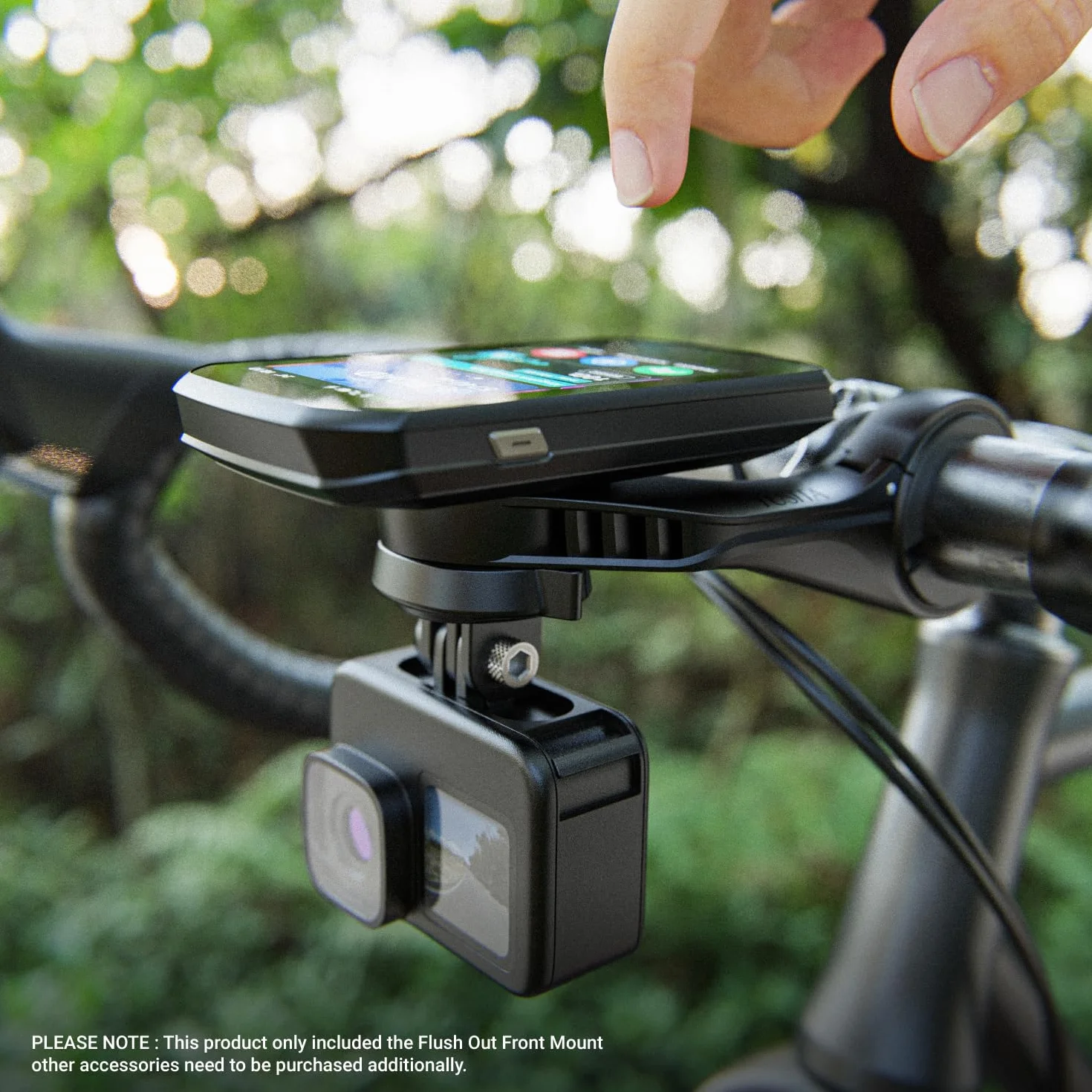 TUSITA Przedni Zlicowane Uchwyt Kompatybilny z Garmin Edge GPS Komputer Rowerowym, Ćwierć Obrotu do Kołnierzem Ciernym Adapter do Mocowania