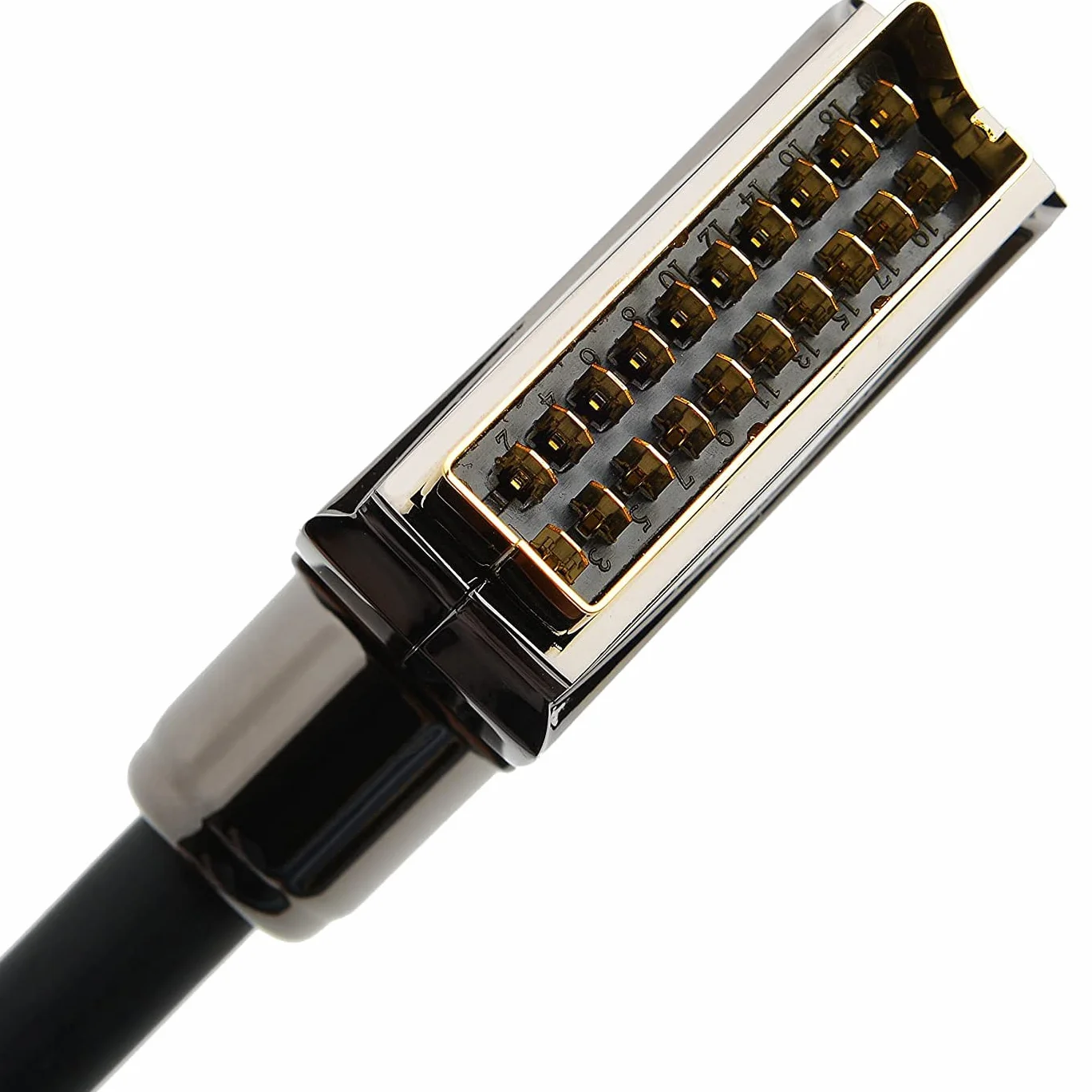 KabelDirekt – Przewód SCART 1,5m (21-pinowe złącze precyzyjne, kilkakrotne ekranowanie, Full HD) – PRO Series