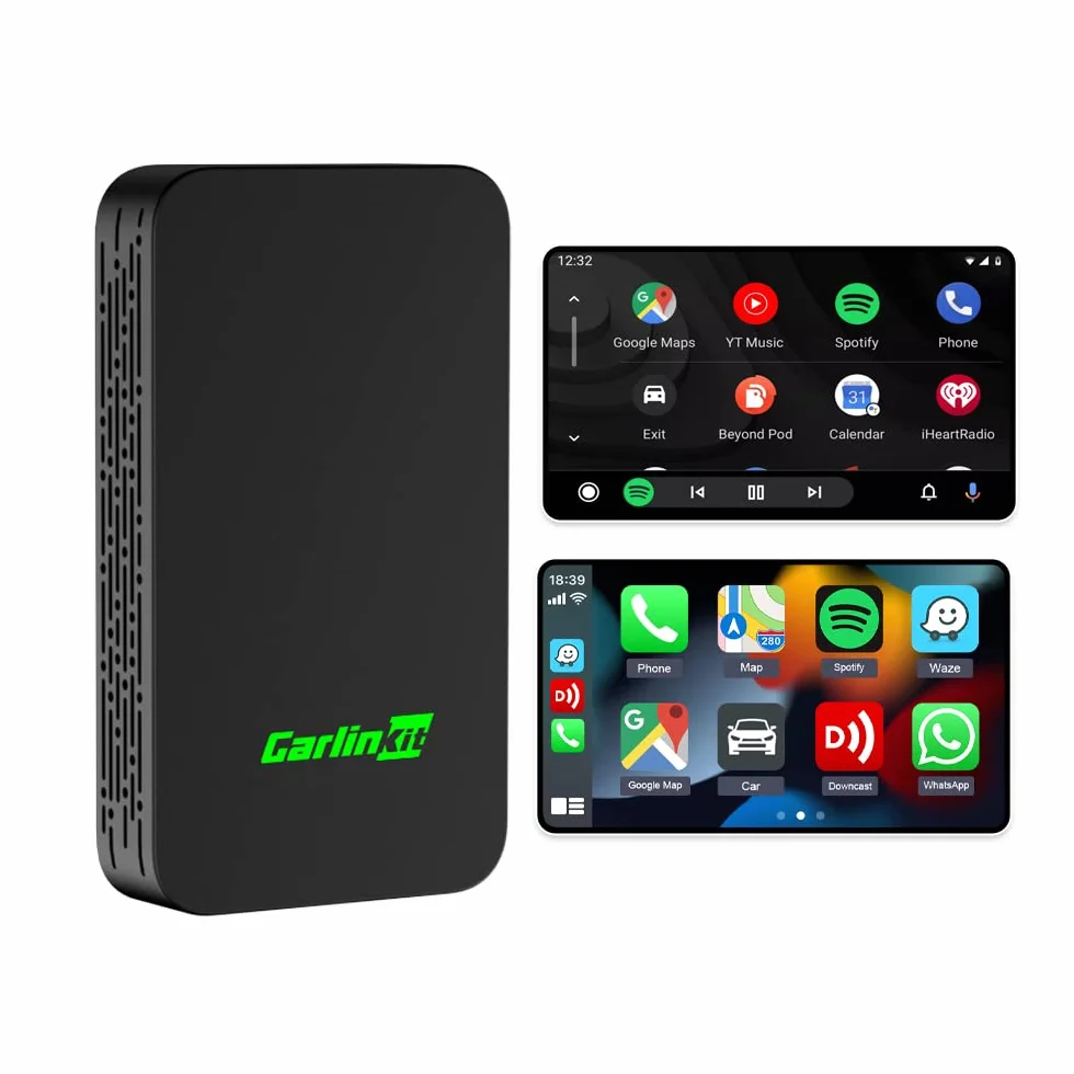 Carlinkit Bezprzewodowy adapter CarPlay 5.0 Android Auto 2 w 1 do samochodów 2017-2024