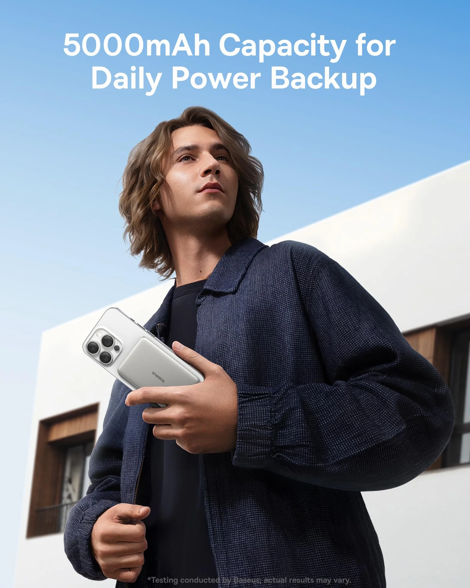Baseus Picogo AM41 Power Bank, Ultra Slim 5000 mAh, Magsafe Powerbank, szybkie ładowanie, PD 20 W, przenośny, bezprzewodowy, magnetyczny akumulator zewnętrzny z kablem USB C, do iPhone 17/16/15/14/13