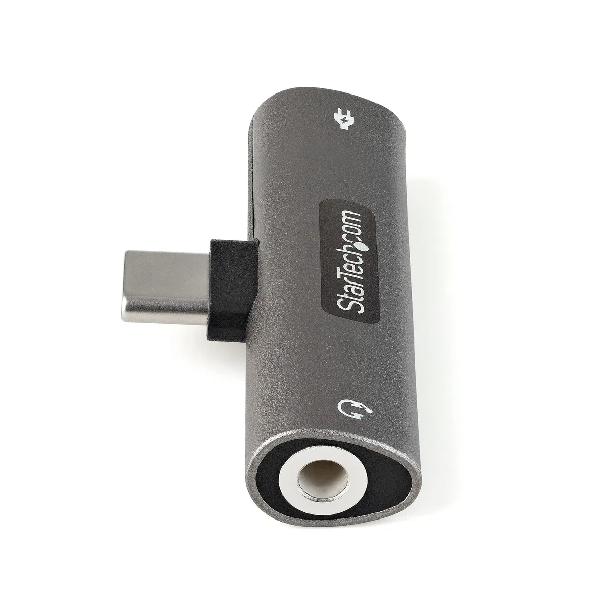 StarTech.com Adapter Audio i Ładowania USB-C z Gniazdem Słuchawkowym 3,5 mm TRRS i Ładowarką 60 W, Do Telefonu/Tabletu