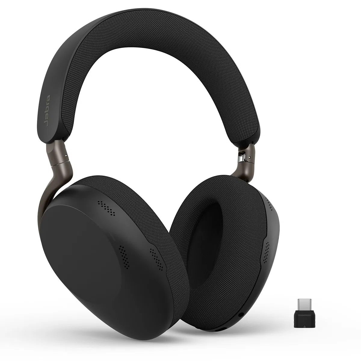 Jabra Evolve3 85 Bezprzewodowy Zestaw Słuchawkowy Bluetooth Nauszny, Czarny | Z Mikrofonem do Pracy, USB-C, AI Połączenia, Adaptacyjna Aktywna Redukcja Szumów, 25h Bateria, do Aplikacji Meetingowych