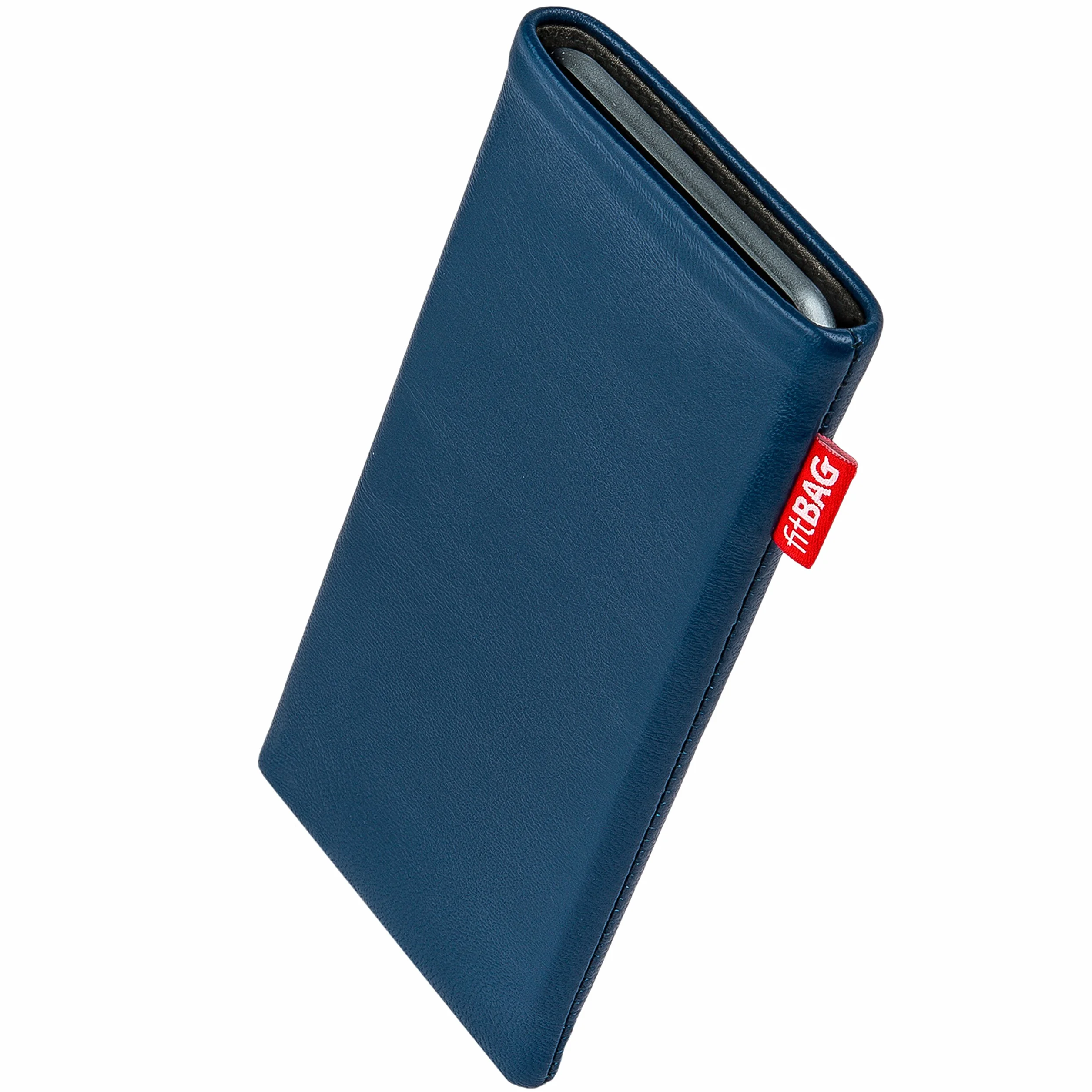 fitBAG Beat Blue niestandardowy dopasowany rękaw do Samsung Galaxy Z Fold 6 | Wyprodukowano w Niemczech | Etui z delikatnej skóry nappa z podszewką z mikrofibry do czyszczenia wyświetlacza