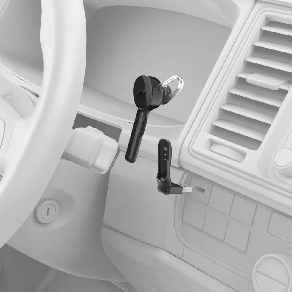 Hama słuchawka bezprzewodowa (zestaw słuchawkowy Bluetooth mono, wireless, CVC 6.0, dokanałowe, mikrofon, do samochodu, do biura) czarna
