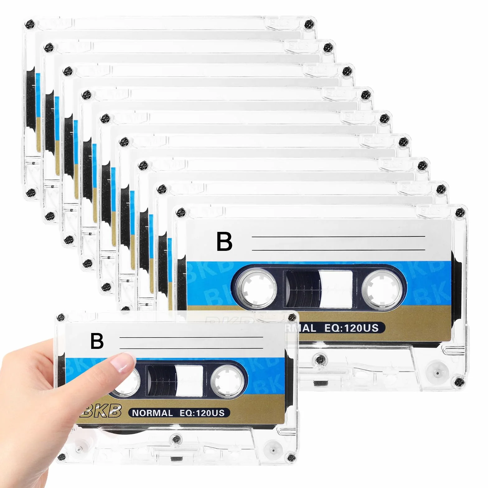 Kasety audio, puste kasety audio, 10 sztuk, 90 min, niski poziom szumów, kasety audio Empty, puste kasety na wykłady, seminaria, codzienne nagrania (90 min)