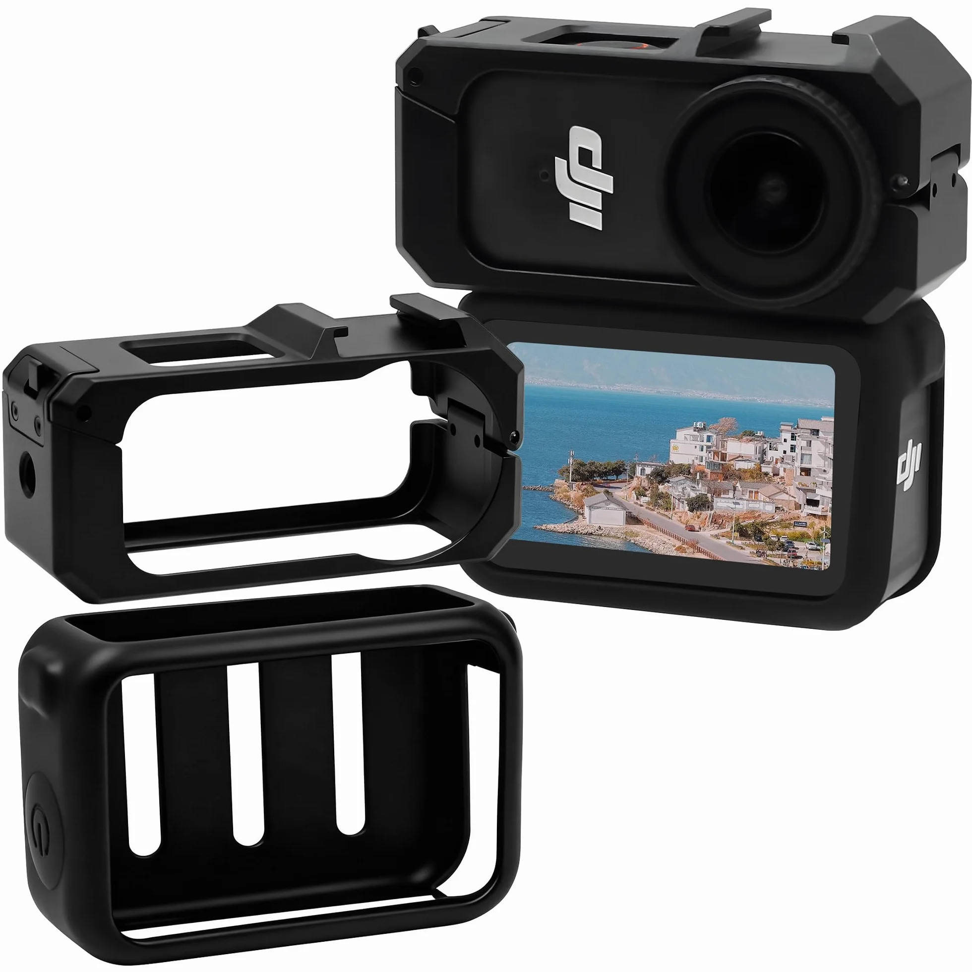 Osmo Nano Klatka Metalowa Akcesorium 2 w 1 Silikonową Osłoną Ochronną do DJI Osmo Nano Kamery