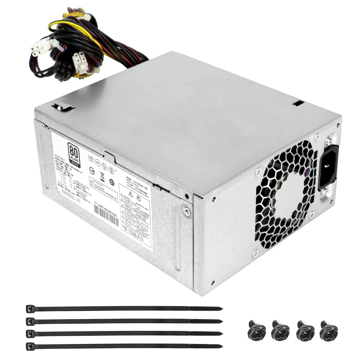 S-Union L05757-800 zasilacz przełączający 500 W kompatybilny z HP EliteDesk Z2 G4 800 880 600 G3 G5, model L05757-800 DPS-500AB-32 A, 795-0003UR 901759-011759-011759-01759-011759 3 zasilacz biurkowy