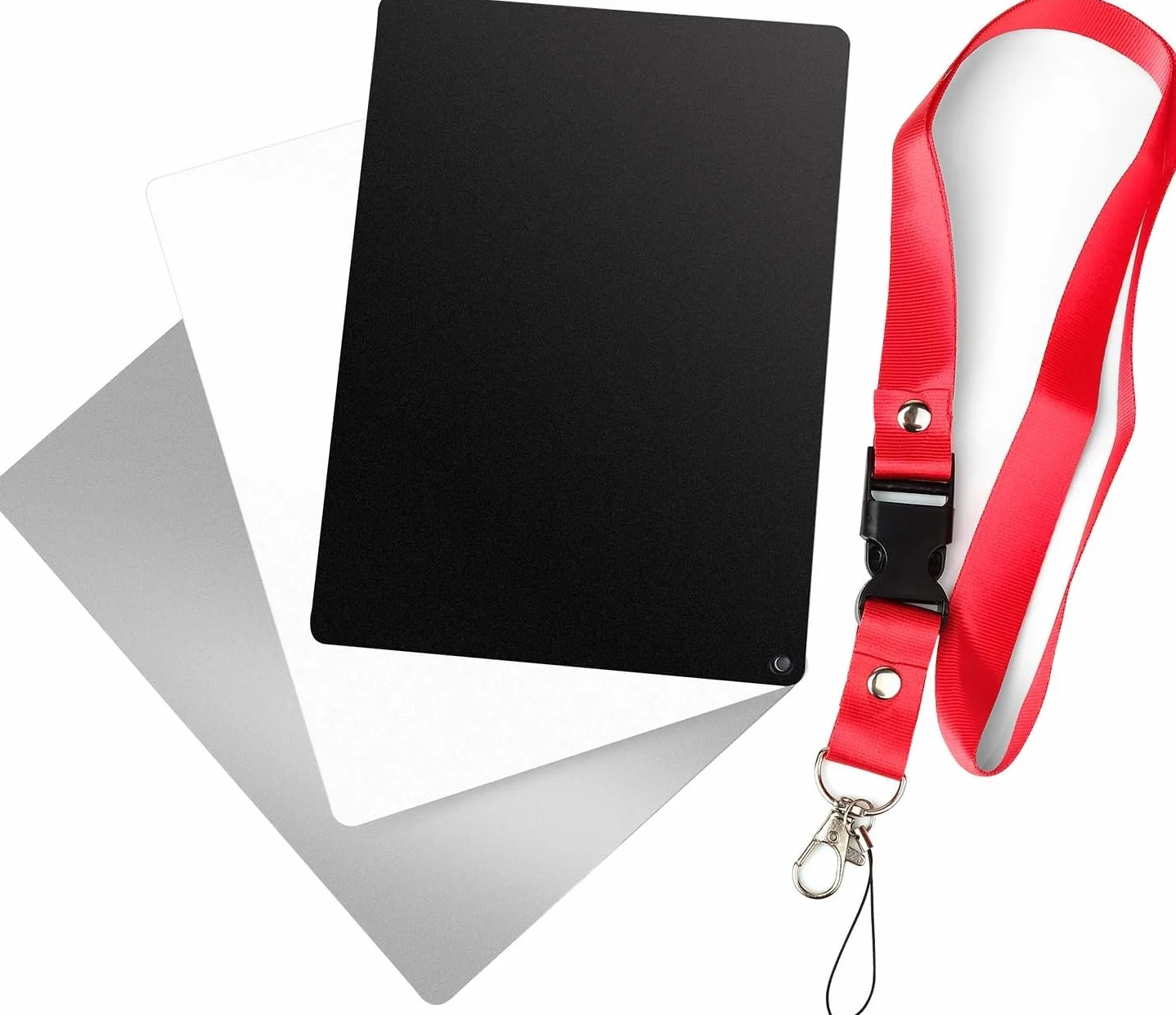 ChromLives White Balance Grey Card 12,7 cm x 10 cm do lustrzanek cyfrowych i filmów premium 18% ekspozycji zestaw kart fotograficznych, czarno-biały i 18% szary