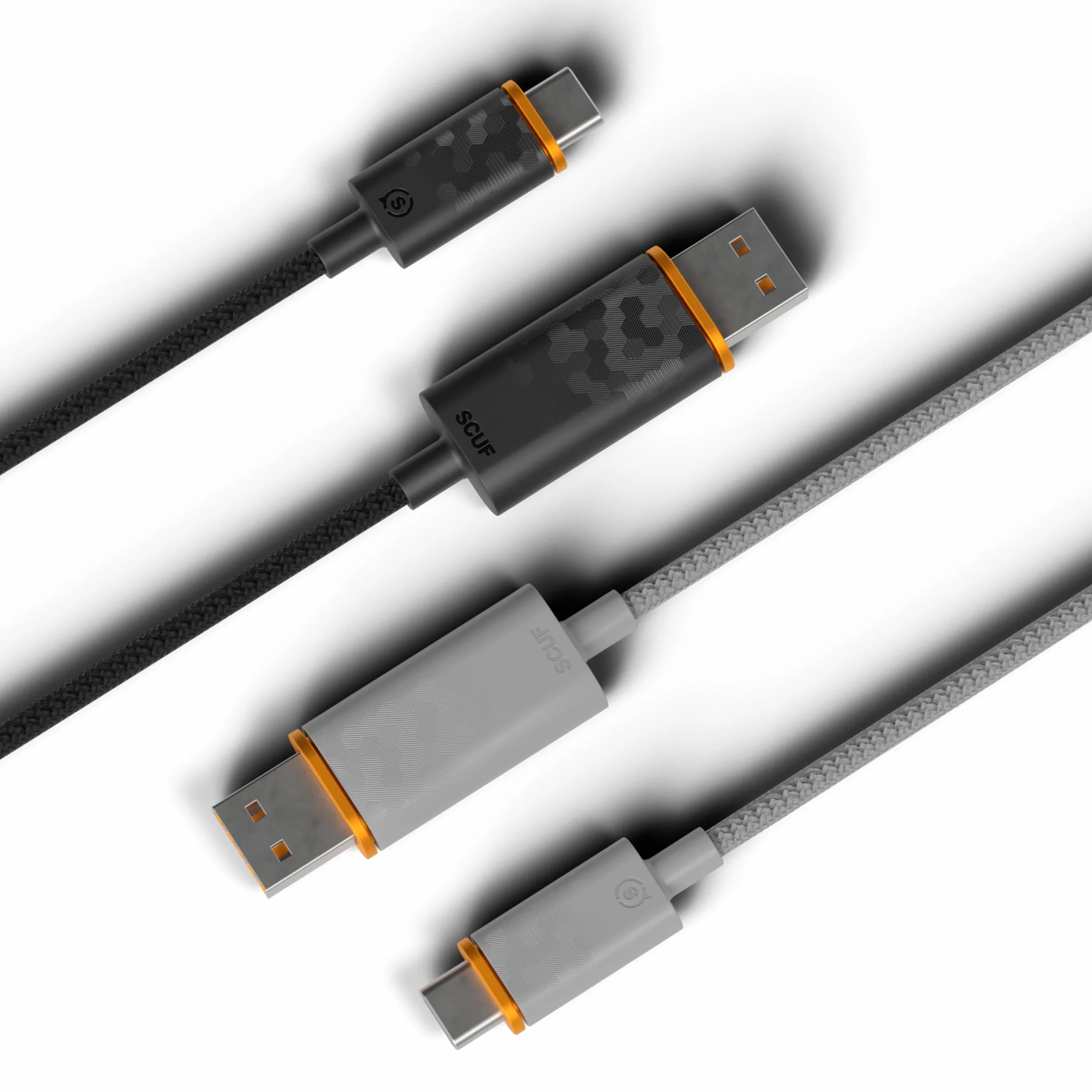 SCUF Pleciony kabel USB C – 3,6 m USB typu C do podłączenia i ładowania do kontrolera Xbox, kontrolera PS5 i smartfonów - czarny