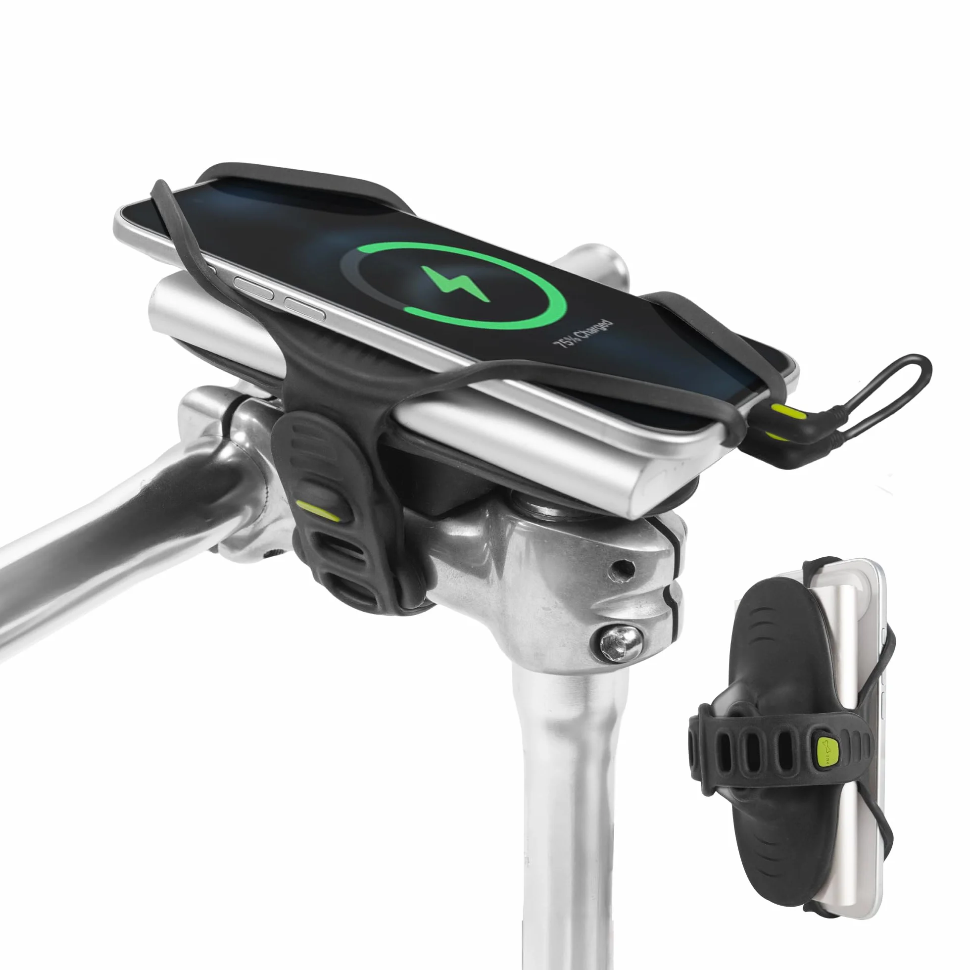 BONE Uchwyt na telefon komórkowy Bike Tie 6 Pro Pack silikonowy amortyzujący uniwersalny do smartfonów 4,7"-7,2" iPhone 17 16 15 rower