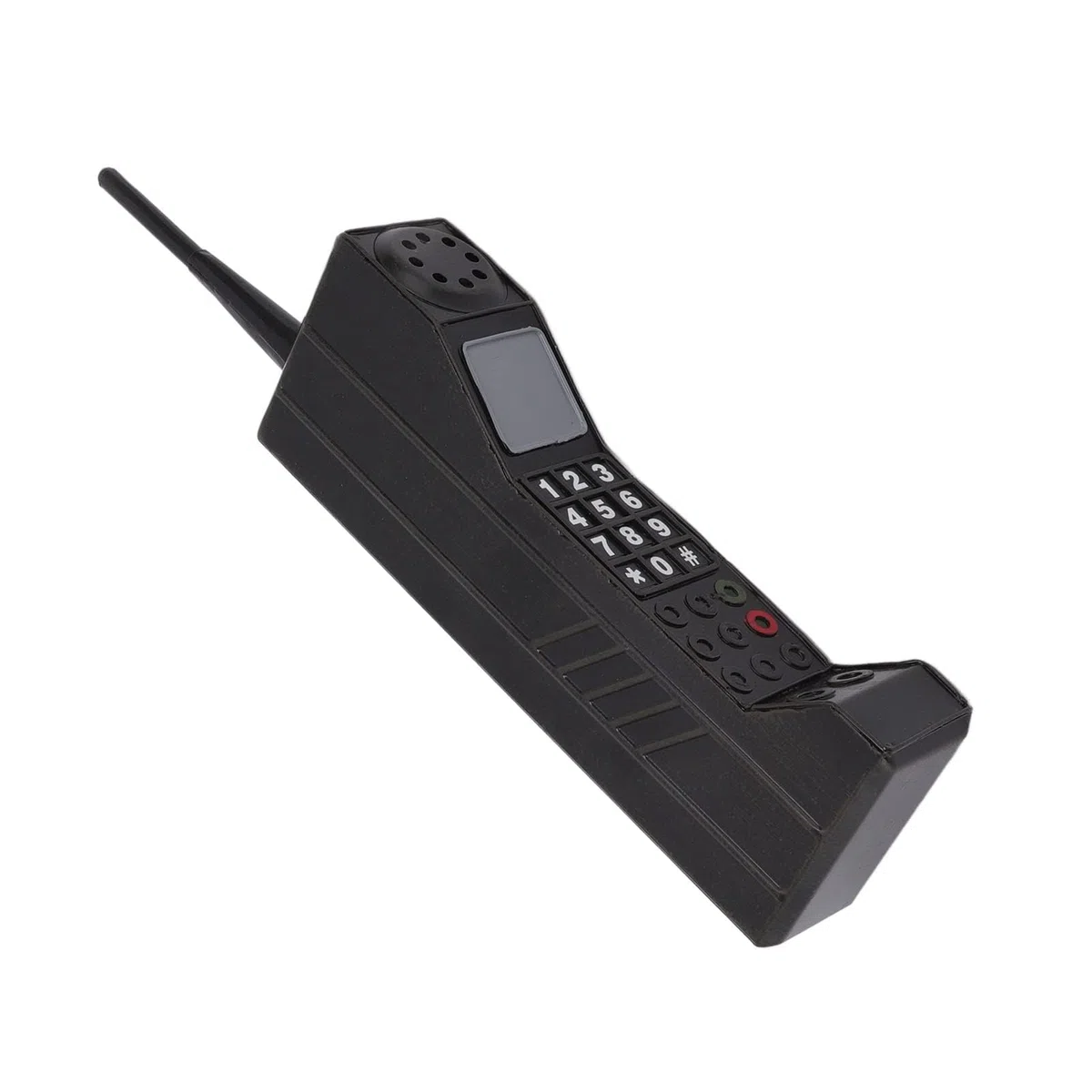 Retro telefon komórkowy wzór telefonu komórkowego, symulacja retro ceglany ornament na telefon komórkowy rekwizyty fotograficzne ozdoby do dekoracji (czarny)
