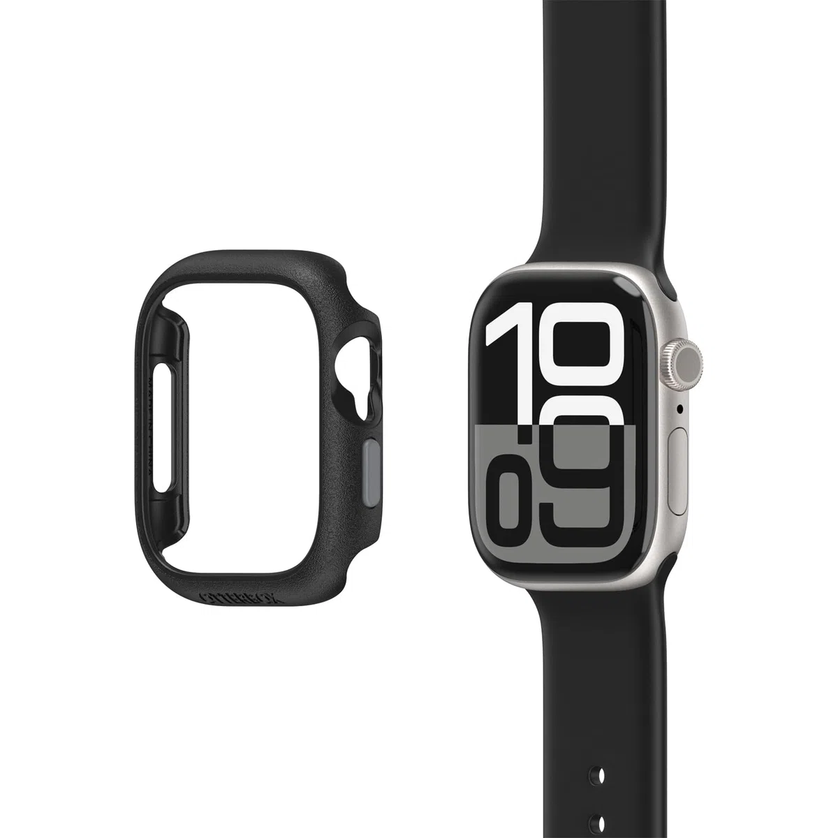 Watch Bumper OtterBox do Apple Watch Series 11/10-46mm, odporne na wstrząsy, odporne na upadki, smukłe etui ochronne na zegarek Apple Watch, chroni wyświetlacz i krawędzie, Czarne
