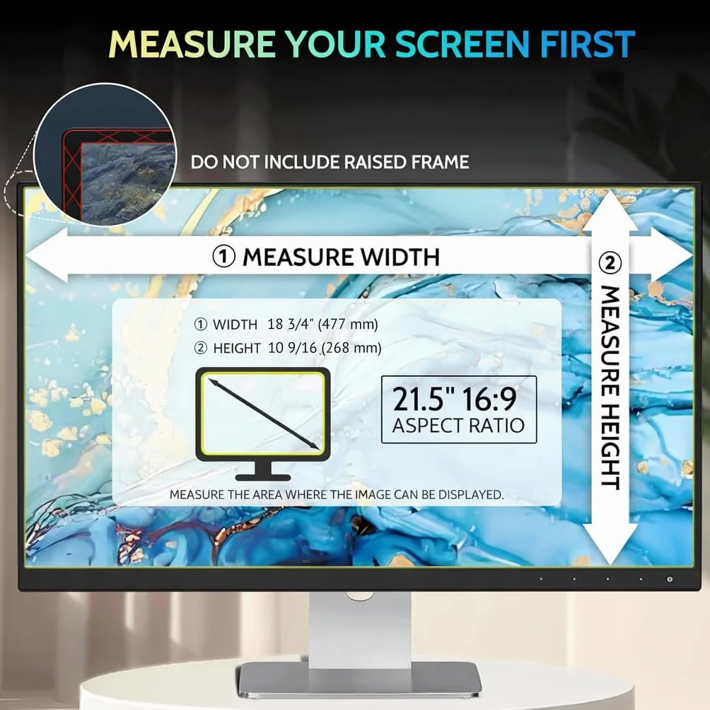 21,5-calowy ekran prywatności komputera dla 21,5" 16:9 monitor szerokiego ekranu, ochrona oczu przeciw odblaskowi niebieskie światło monitor komputera filtr prywatności