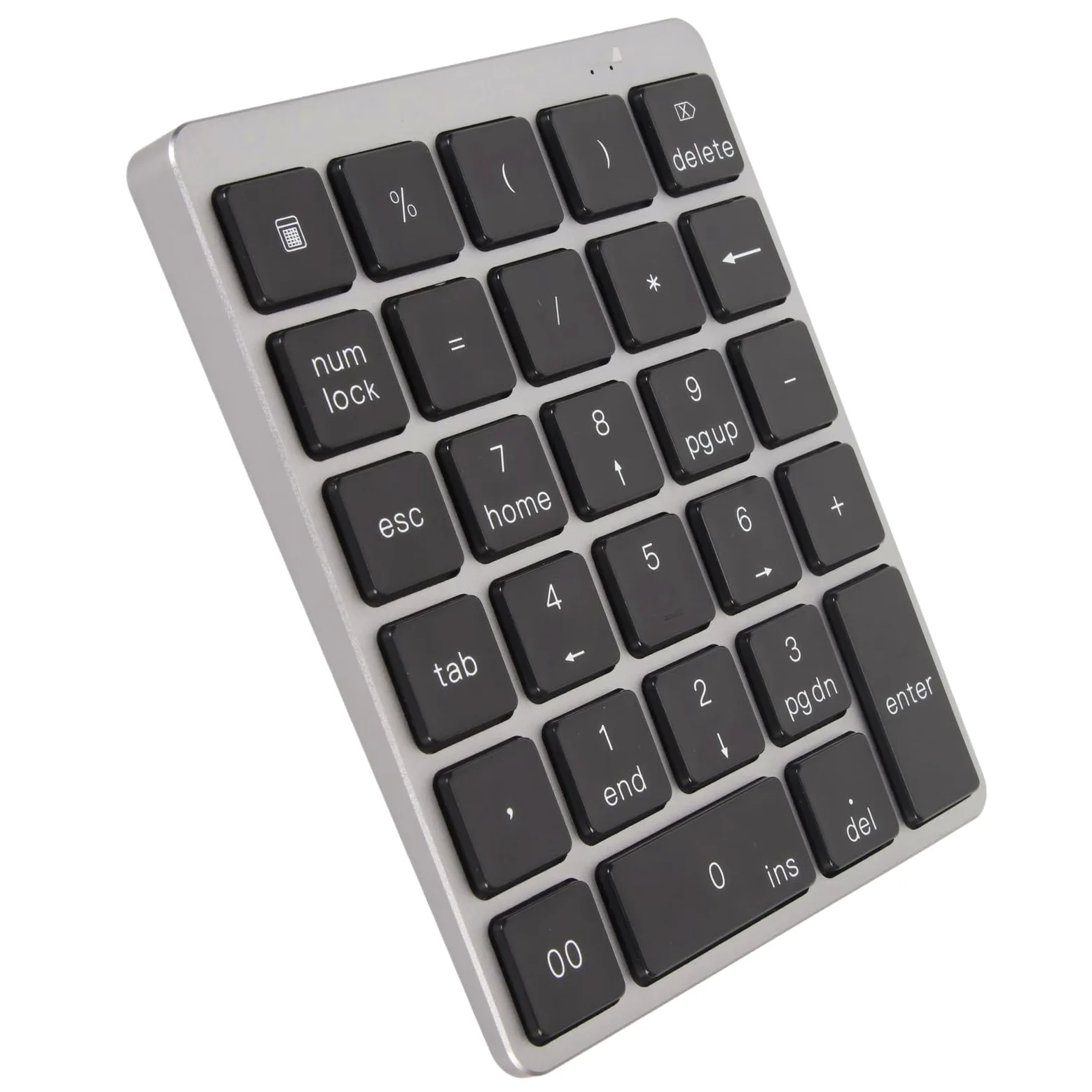 Bezprzewodowe Podkładki Numeryczne, Klawiatura Numeryczna USB Bluetooth, 28 Klawiszy Przenośna Mini księgowość Finansowa Ładowalna Klawiatura Numeryczna do Laptopa, Komputera (Ciemny szary)
