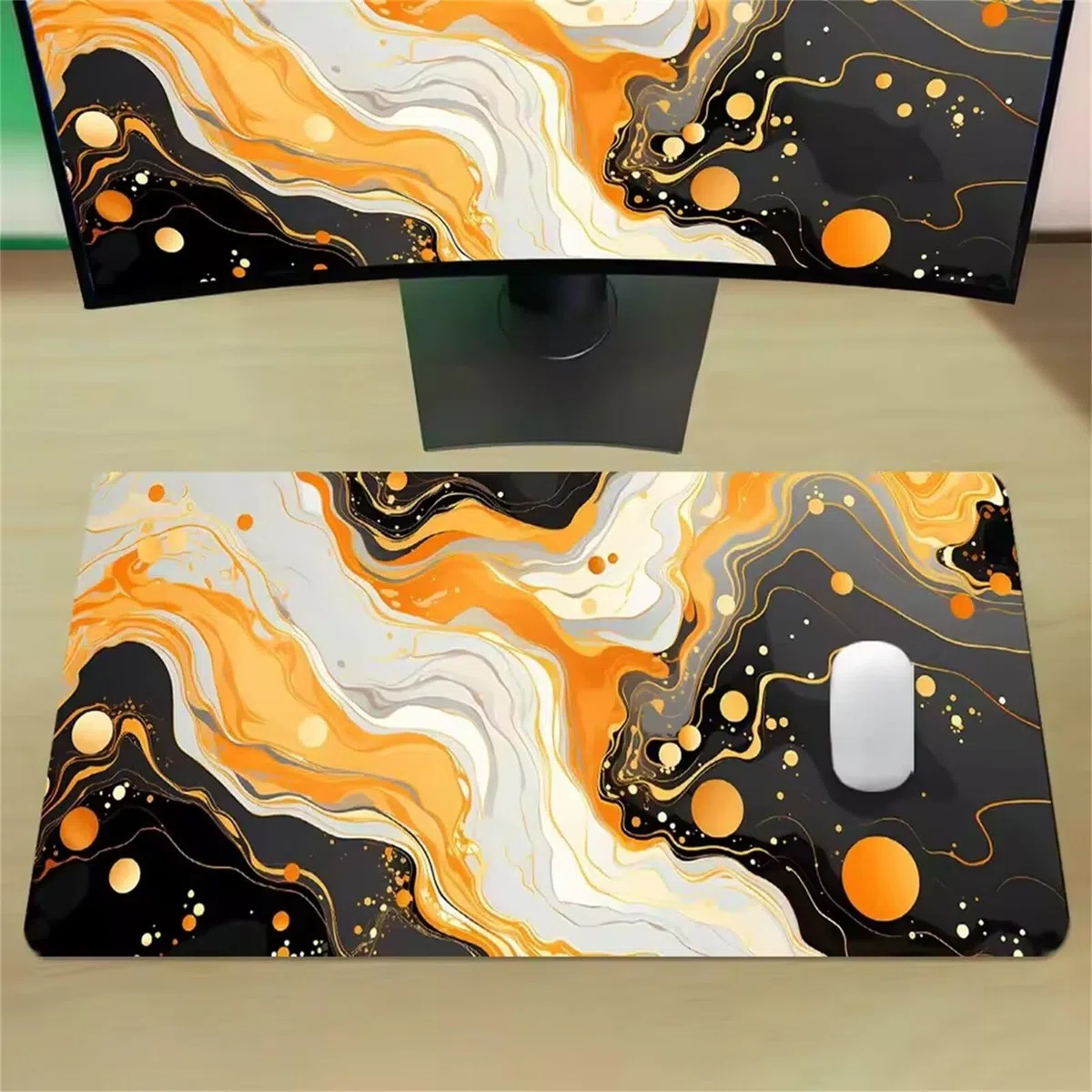 Podkładka pod myszkę i klawiaturę komputera PC, duża, zmywalna, z gumową podstawą antypoślizgową(900x400x2mm)