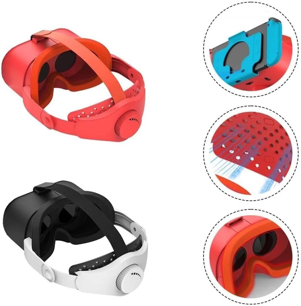 Zestaw słuchawkowy VR, okulary VR z zestawem słuchawkowym Bluetooth, okulary do wirtualnej rzeczywistości z regulowanymi soczewkami i wygodnym paskiem na głowę do gier (21,6 x 20,2 x 11,3 cm