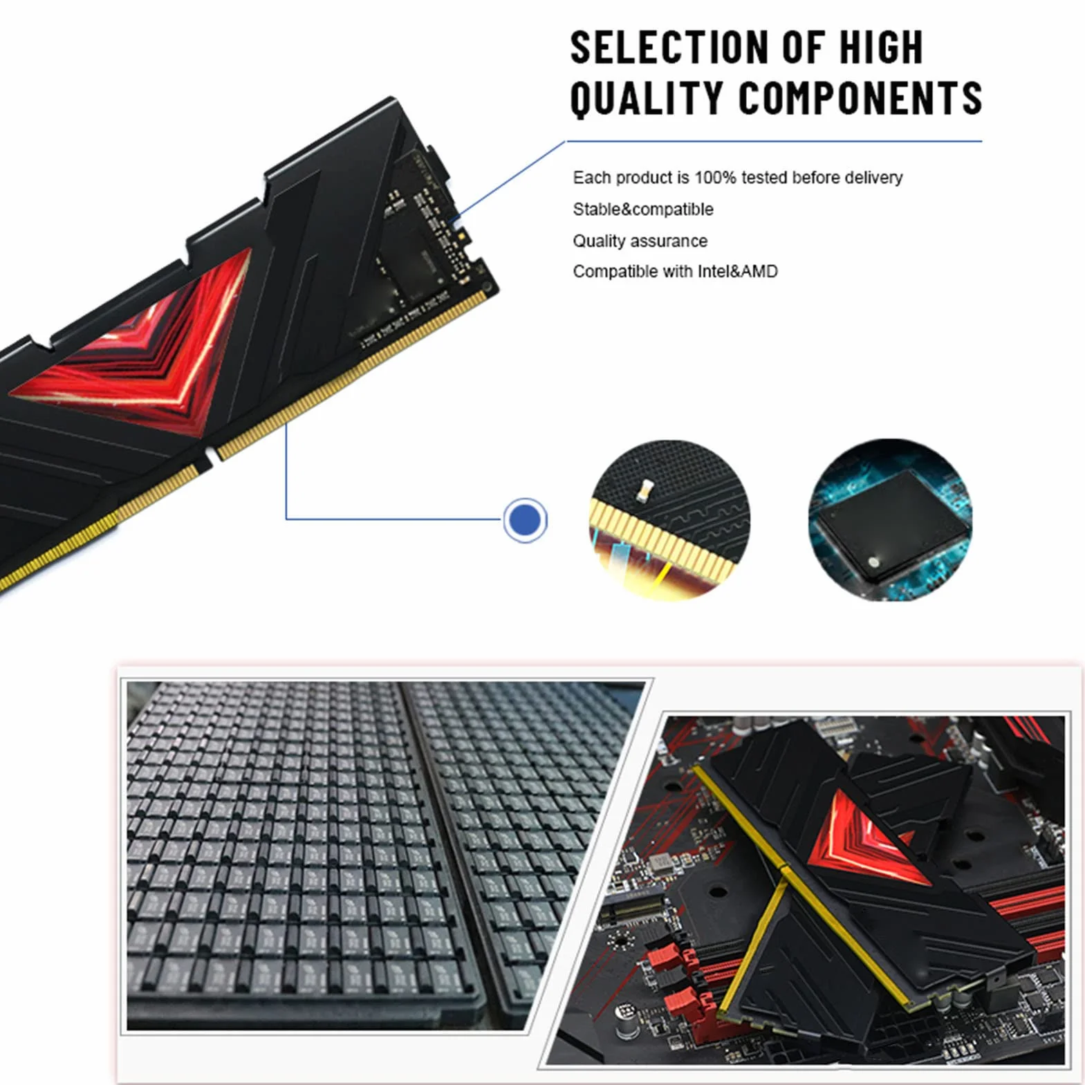 Yctze 16 GB DDR5 4800 MHz z obsługą XMP i Skutecznym Rozpraszaniem Ciepła dla Niezawodnej Wydajności Laptopa (BLACK)