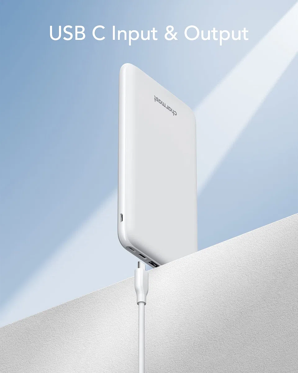 Charmast 26800 mAh Power Bank, przenośna ładowarka USB typu C, Powerbank z 3 wejściami i 4 wyjściami do MacBooka Nintendo Switch, iPhone, iPad, Nexus, Samsung Huawei, kolor biały