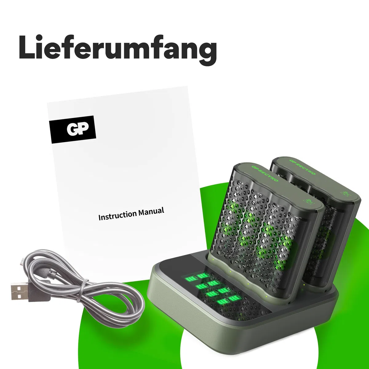 GP Charger RCK DE M452D 8 x 2600 mAh AA