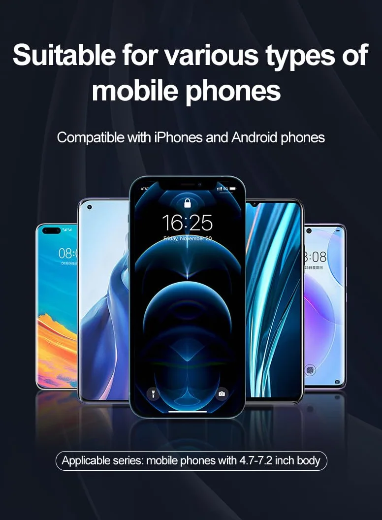 MMOBIEL Bezprzewodowa ładowarka samochodowa Automatyczny uchwyt na telefon Uchwyt samochodowy 15W Bezprzewodowa ładowarka samochodowa bez użycia rąk - Uniwersalna