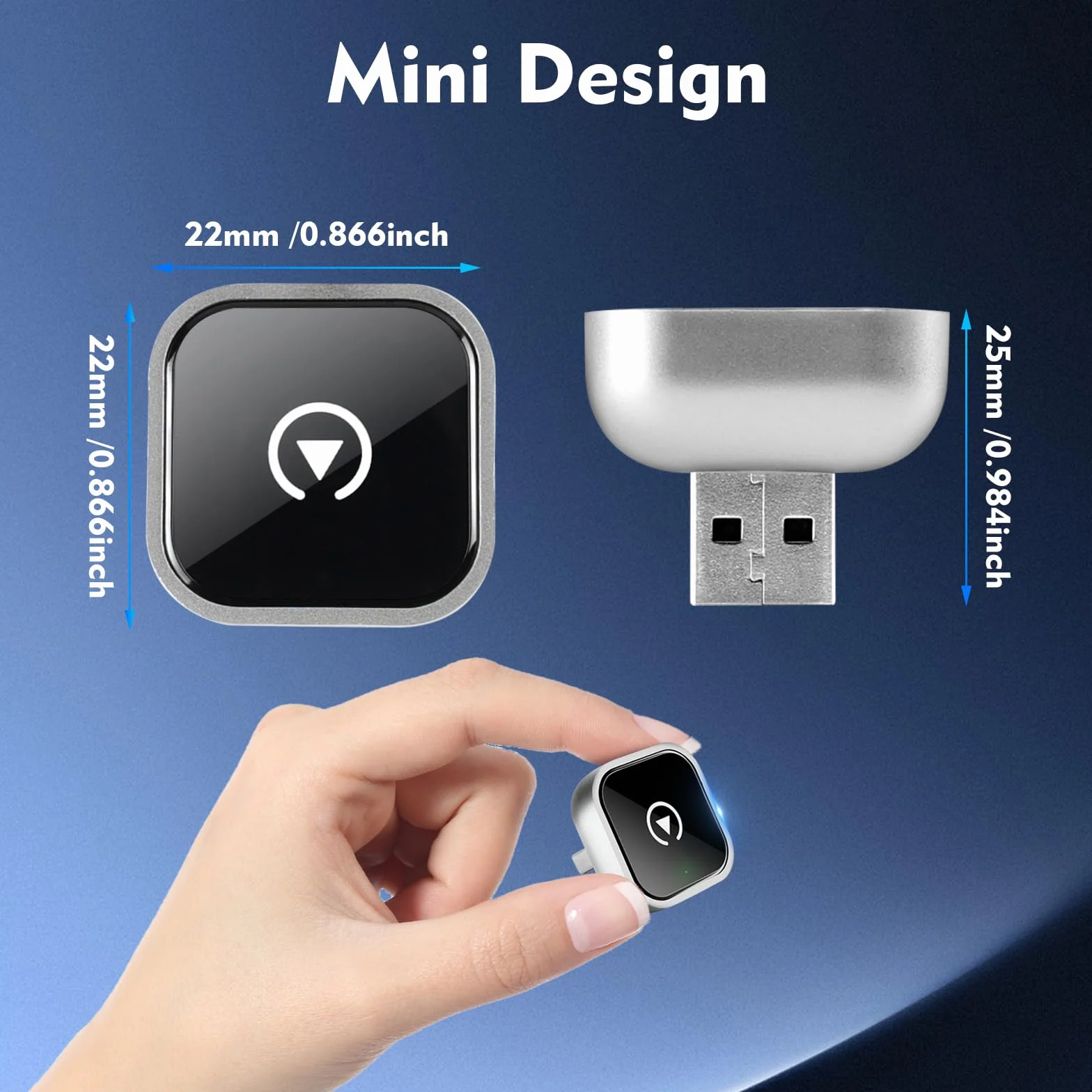 Bezprzewodowy Adapter Carplay 2 w 1, konwertuje przewodowy na bezprzewodowy, mini
