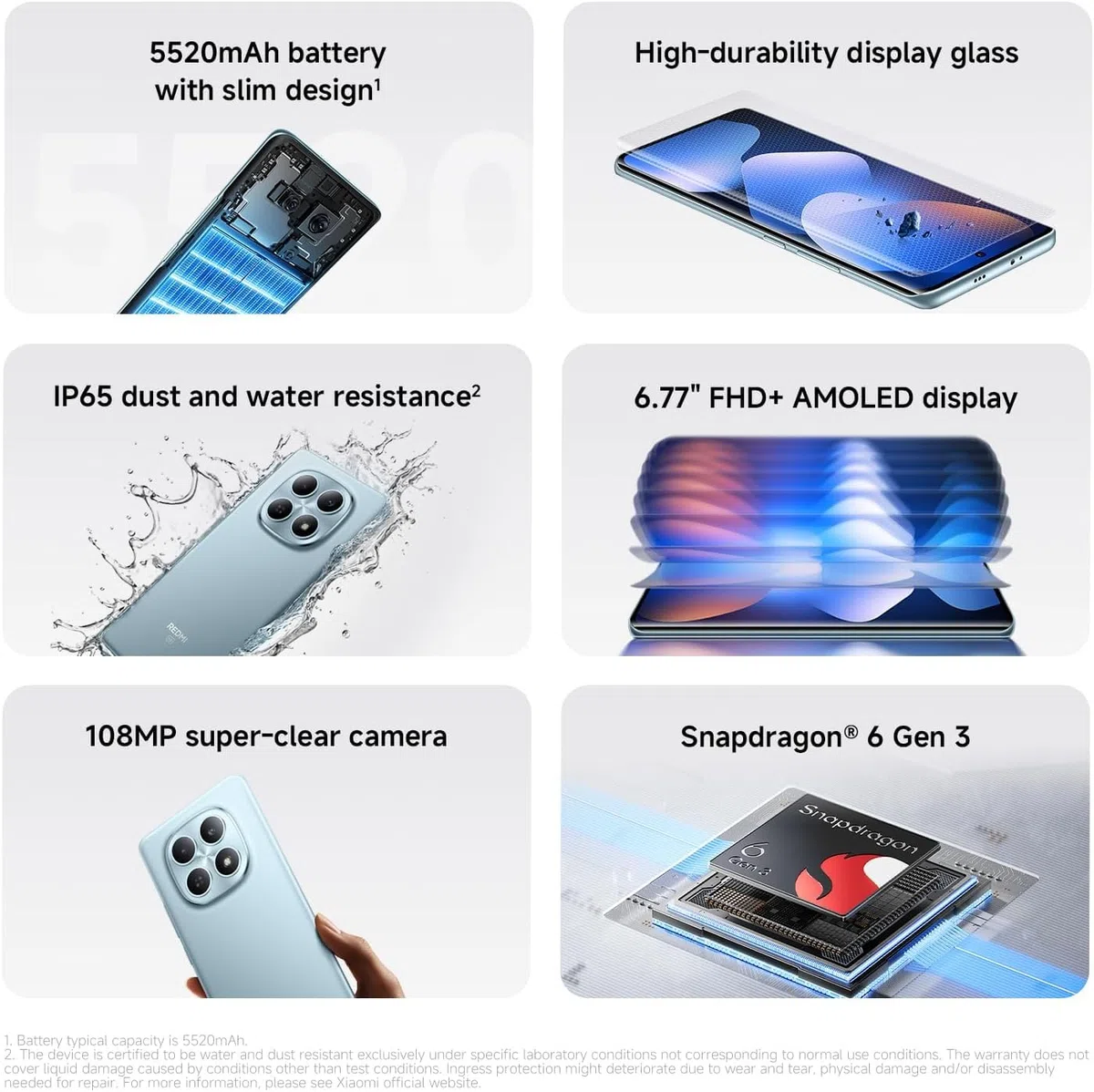 XIAOMI Redmi Note 15 5G, smartfon 8 + 256 GB, ultracienki design, odporność na IP65, super wyraźny aparat 108 MP, wyświetlacz FHD+ 6,77", fioletowa mgła, 2 lata, ładowarka nie wchodzi w | Kamera 108 MP, 25098RA98G