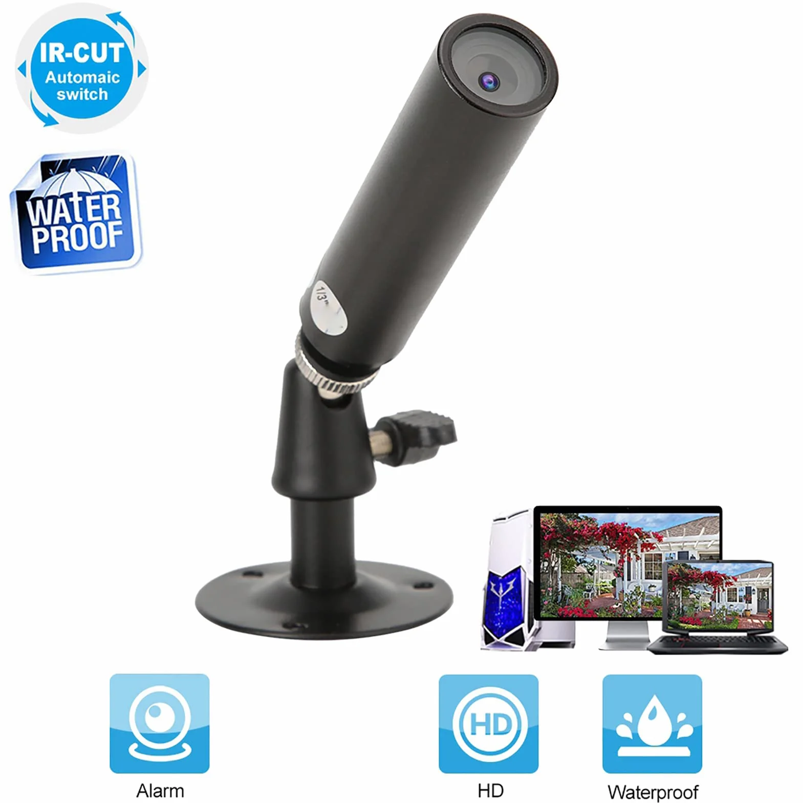 Mini kamera monitorująca wodoodporna 1080P Full HD AHD metalowa