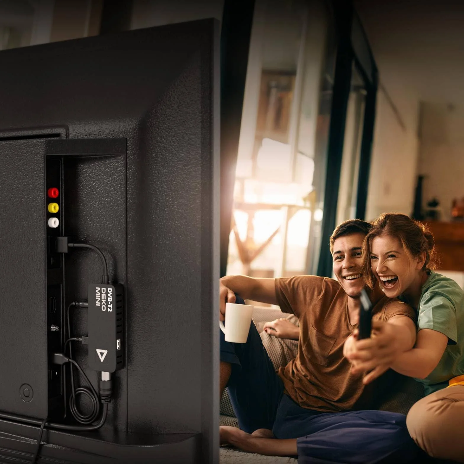 DekoTV Mini Tuner dekoder dvb-t2 hevc H.265 Telewizja naziemna Mini TV Stick
