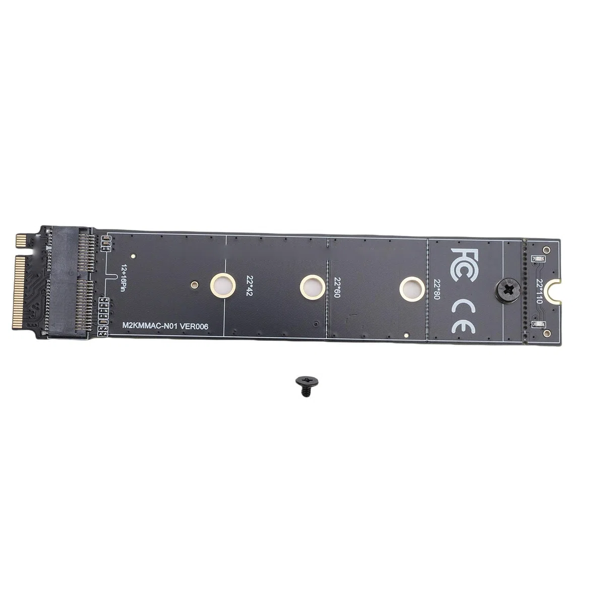 12 16-pinowa Karta Adaptera SSD na M.2 KEY M 12+16-pinowy Konwerter SSD na .2 KEY +-pinowy Adapter NVMe Zamienny do Laptopa z Systemem OS X 2013-2017