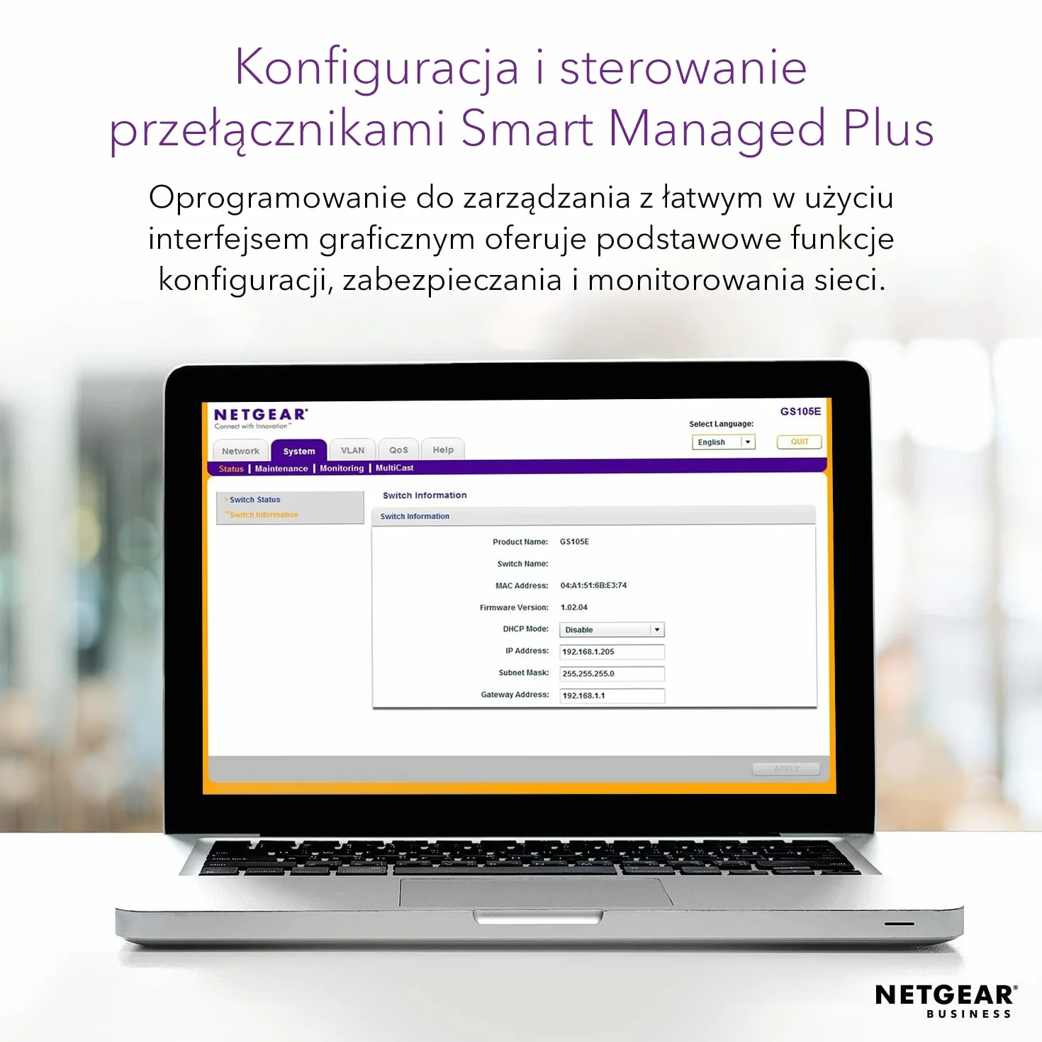 NETGEAR Przełącznik zarządzalny GS305E 5-portowy Gigabit Ethernet LAN Plus (Plug-and-Play, zarządzalny, IGMP Snooping, QoS, VLAN, bez wentylatora, solidna metalowa obudowa), czarny