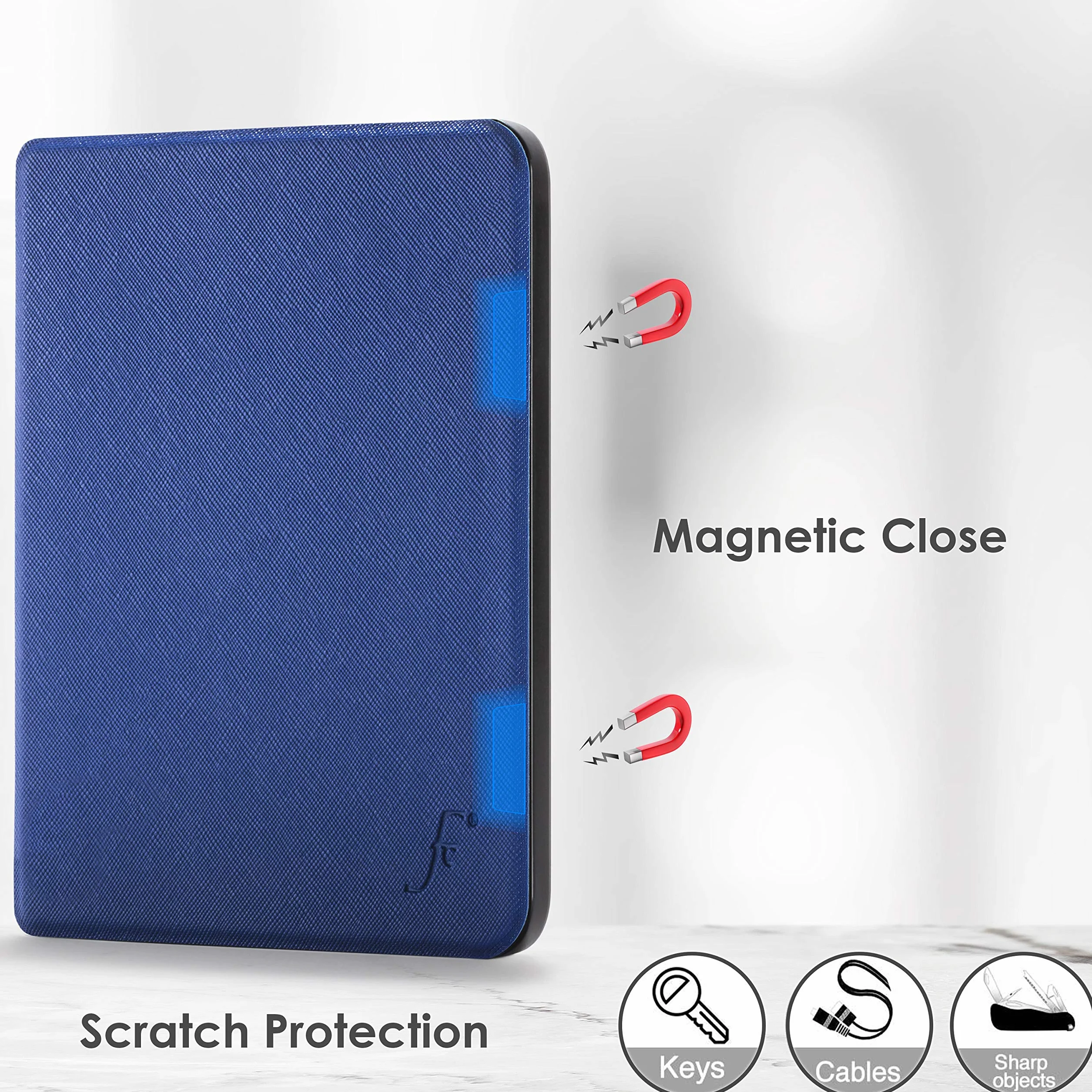 Forefront Cases Etui do PocketBook InkPad 4, InkPad Color 3 i 2 - Niebieski - Lekkie, Automatycznie Budzi/Spać, Ochronne Okładka