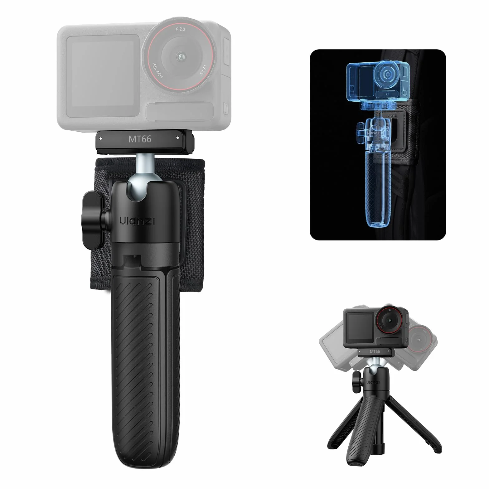 ULANZI MT66 Mini statyw przenośny do kamery z interfejsem magnetycznym DJI Action, kompatybilny z DJI Osmo Action 5pro/4/3