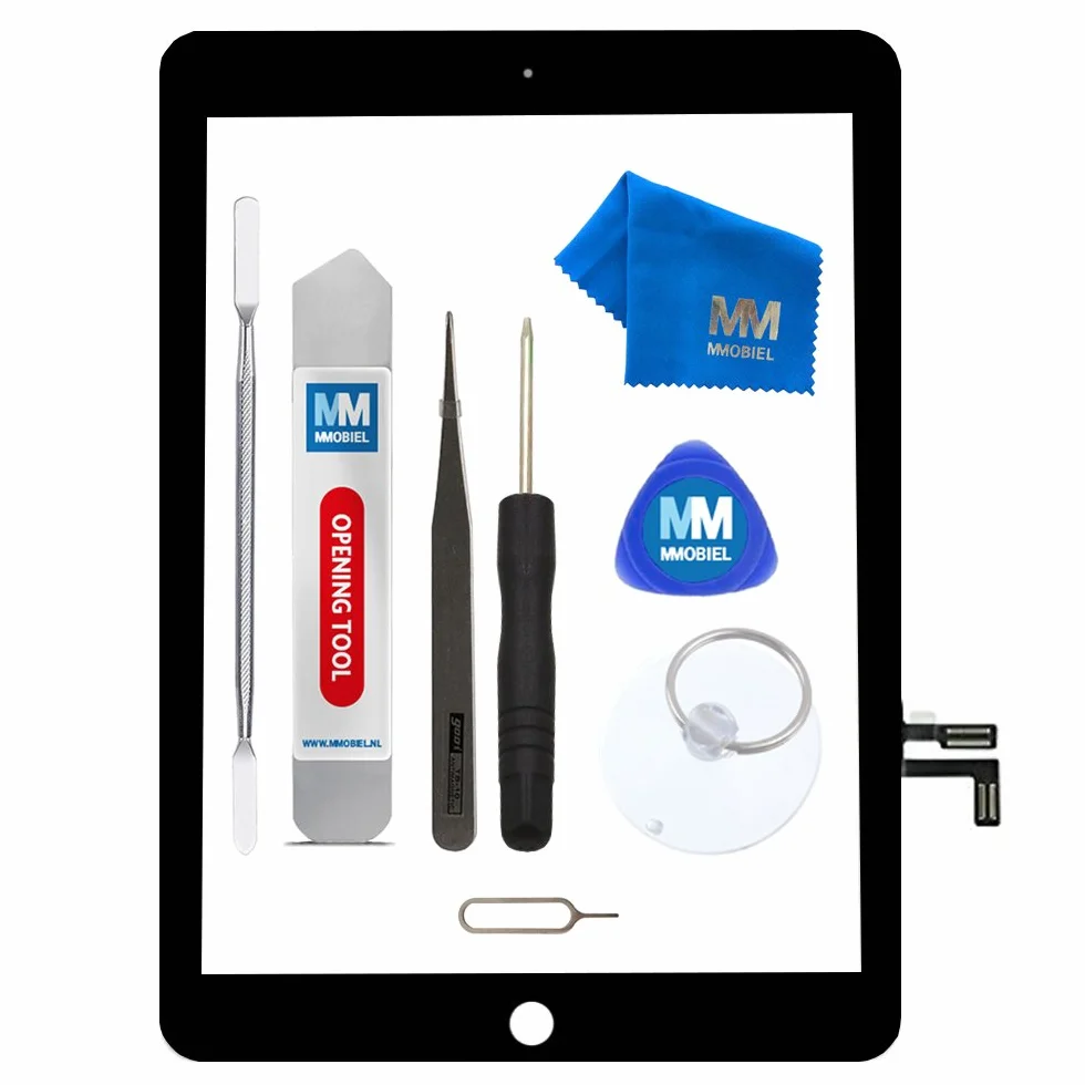 MMOBIEL Digitizer szkło do wyświetlacza iPad 7 2019 / iPad 8 2020 10,2 cala czarny ekran dotykowy z zestawem narzędzi