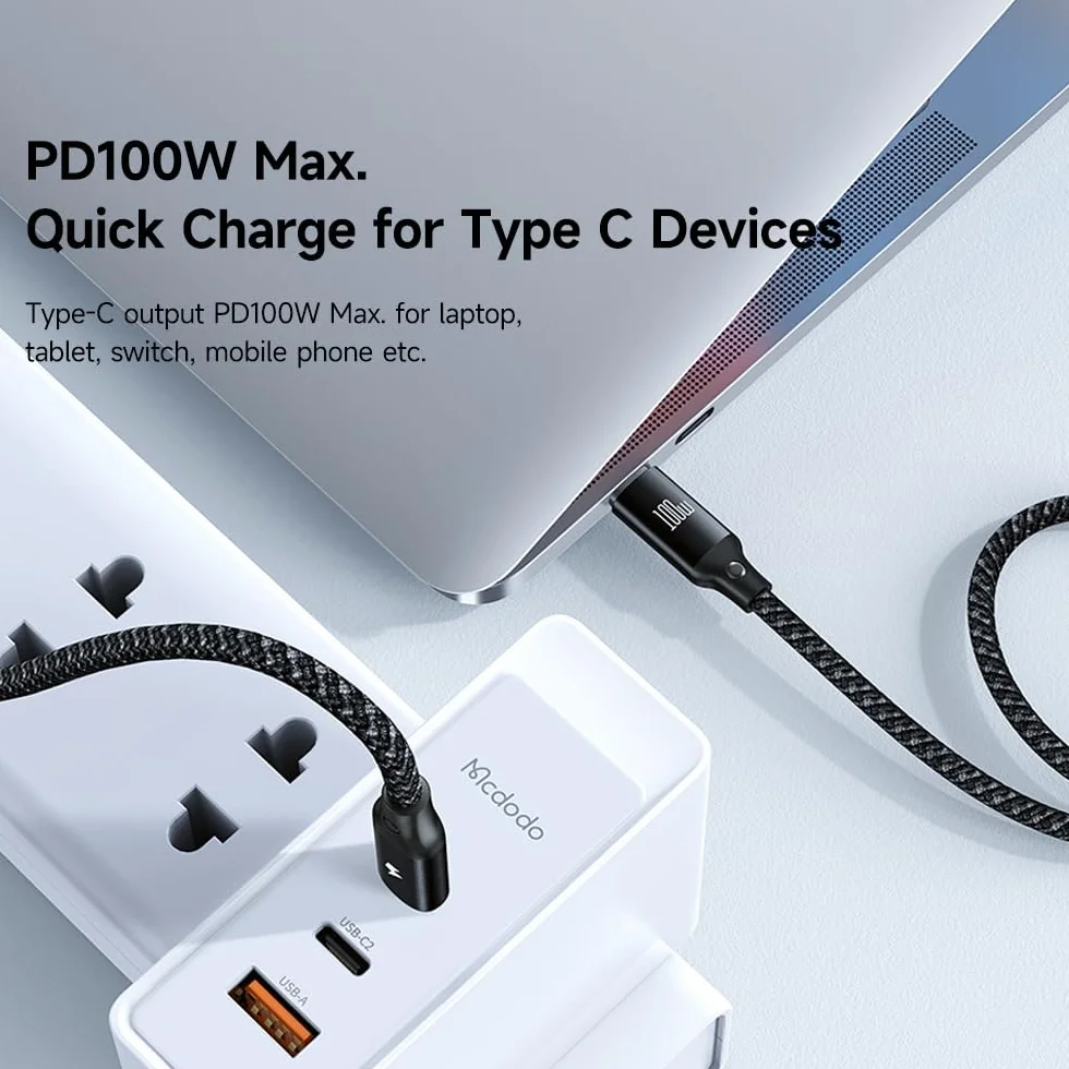 mcdodo Apple Watch 3 w 1 szybkie ładowanie magnetyczne USB-C kabel 100 W kompatybilny Watch Series Ultra 9 8 7 6 5 4/3 SE