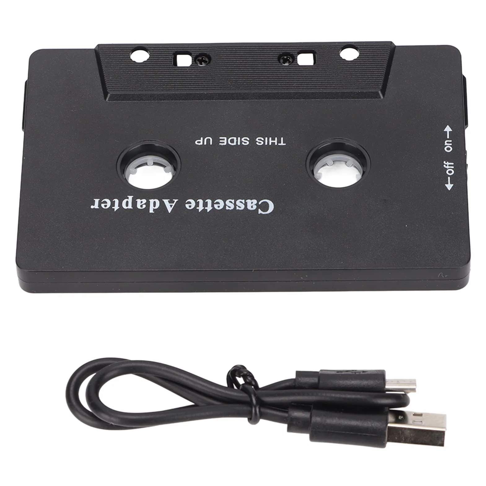 Adapter Kasetowy Bluetooth PUSOKEI do Samochodu z Stereo Audio, Bezprzewodowy Adapter Kasetowy na Aux, dla Telefonów Komórkowych, Tabletów, Radia Samochodowego, Odtwarzaczy MP3