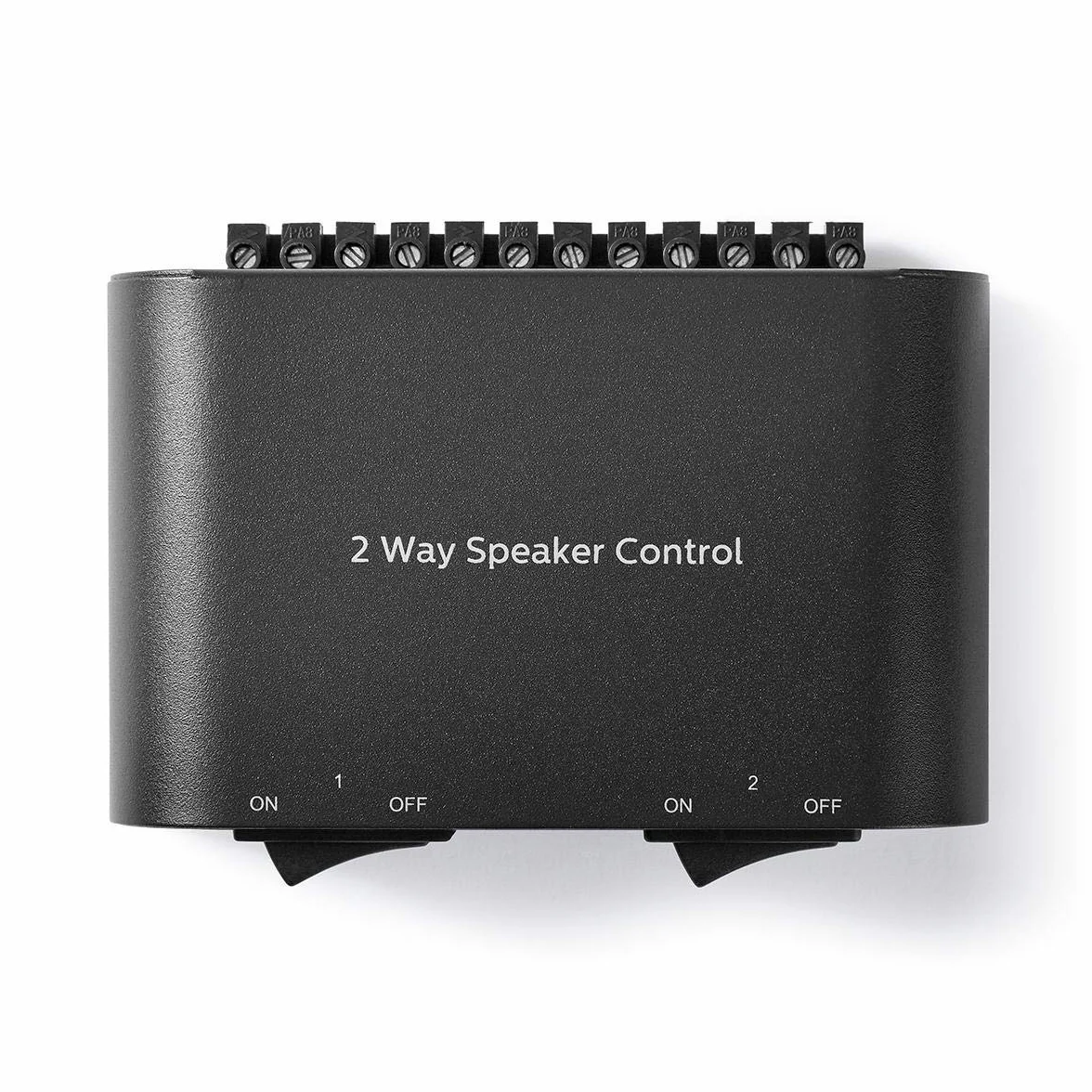 Nedis Głośnik Control Box – przełączanie pomiędzy 2 parami głośników lub jednoczesne odtwarzanie – 2 oddzielne przełączniki kołyskowe – 4-16 omów, 150 W – czarny