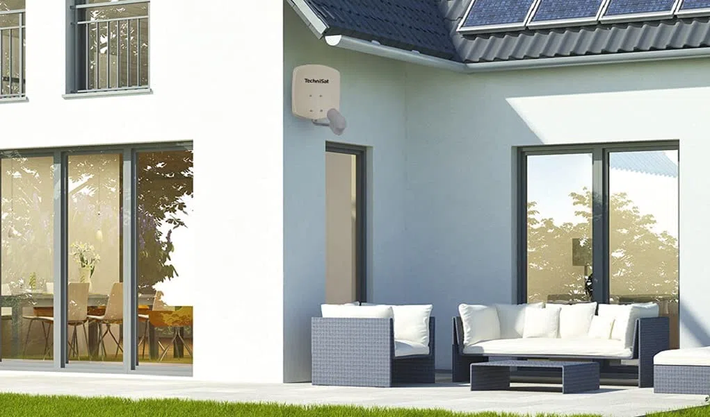 TechniSat TECHNIPLUS 25 aluminiowy uchwyt ścienny z odległości od ściany 25 cm (uchwyt do anteny satelitarnej, mocowanie na ścianie)