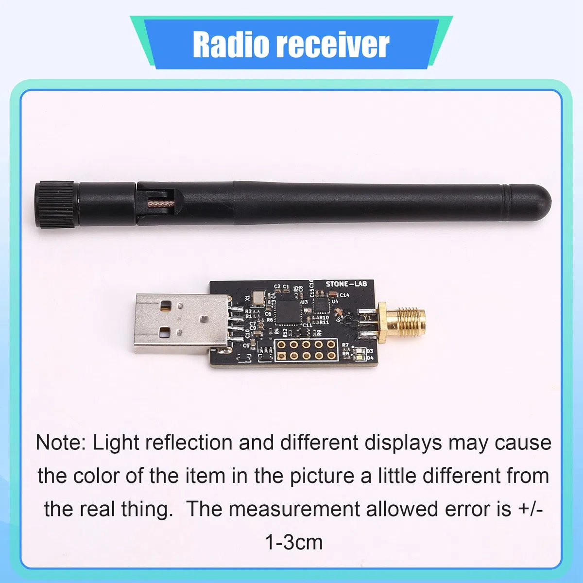 1 . Crazyradio PA - dalekiego zasięgu 2,4 GHz USB Radio Dongle z anteną oparte na NRF24LU1+ zasięg 1 km LOS
