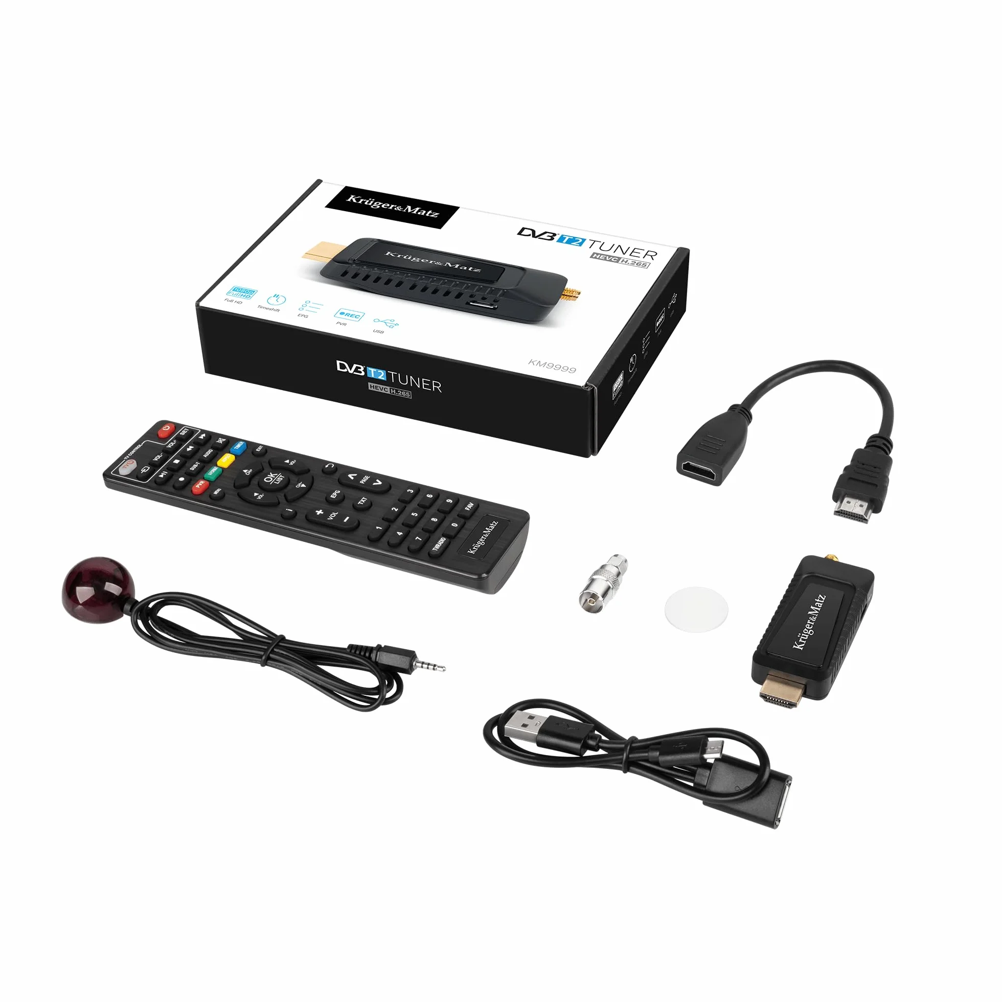 Kruger & Matz mini Tuner DVB-T2 H.265 HEVC KM9999
